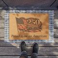 USA 250th Anniversary Doormat Design Patriotic American Flag Graphic High-Resolution Sublimation Mat Artwork 24" × 16"