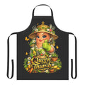 Queen Thumb Gardening Apron Funny Garden Gift for Women Greenhouse Apron Gift for Gardener Floral Black Kitchen Apron