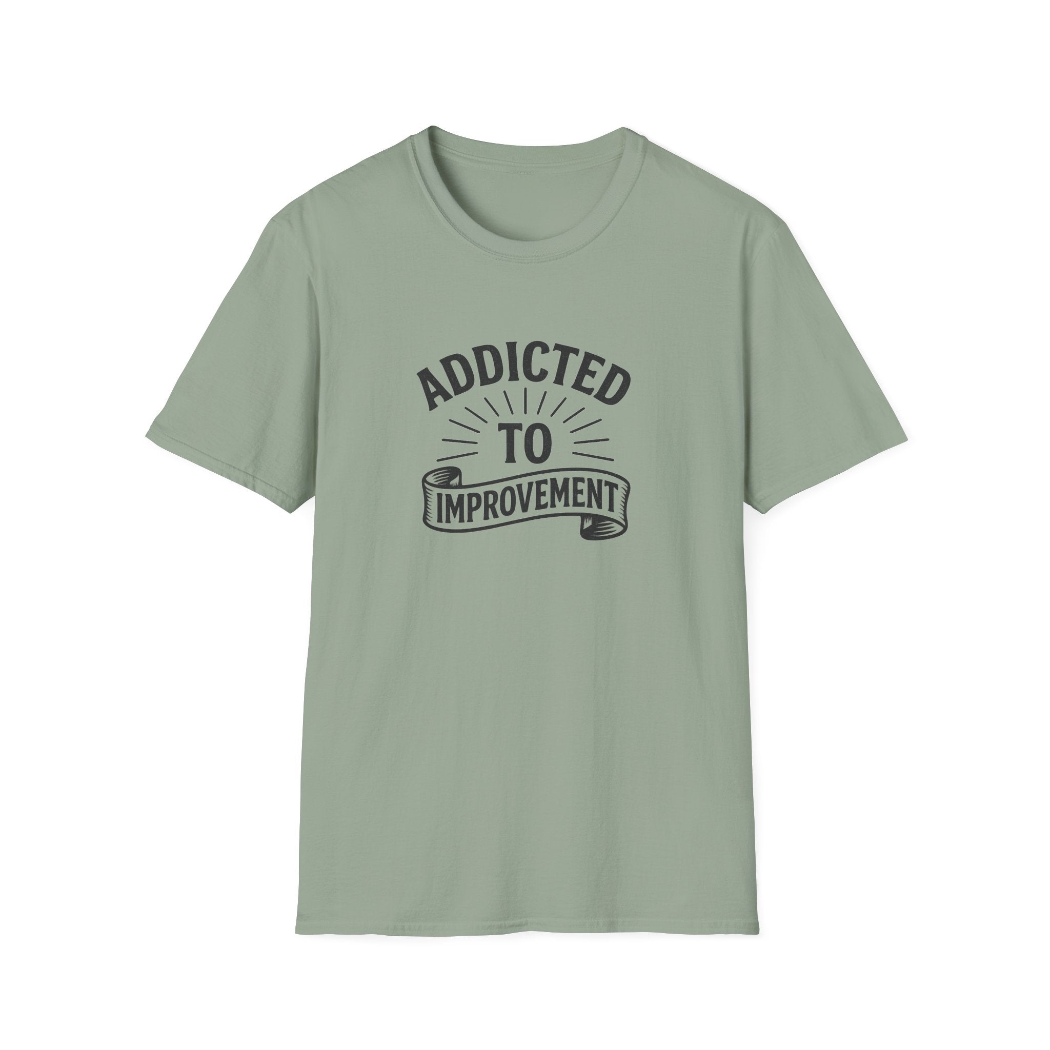 Always Leveling Up Motivations-T-Shirt Süchtig nach Verbesserung T-Shirt Positive Einstellung Kleidung für Männer & Frauen 8 Farben 100% Baumwolle