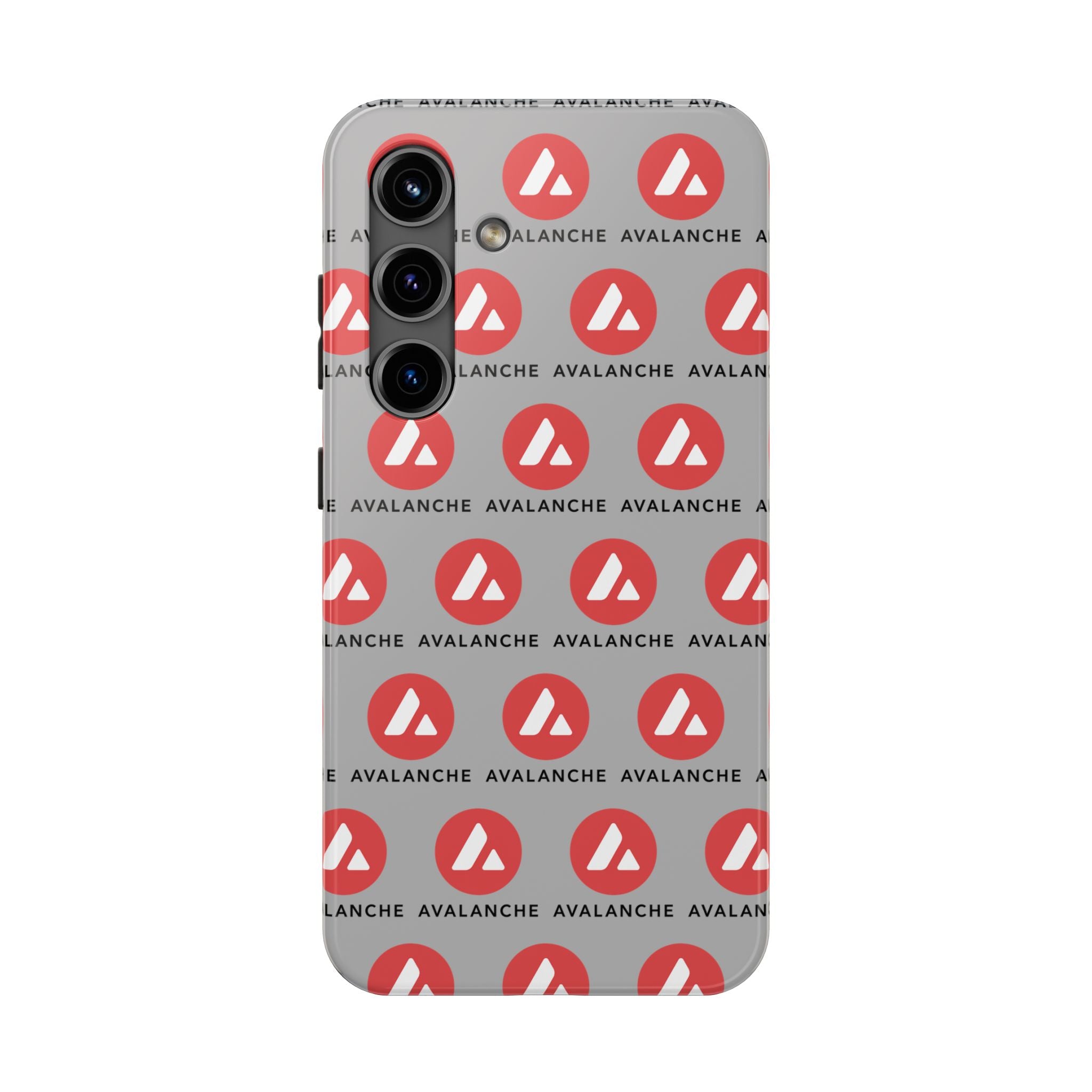 Avalanche Tough Phone Case AVAX Crypto Phone Case iPhone and Samsung Case Glossy Protective Cover Avalanche Logo Case