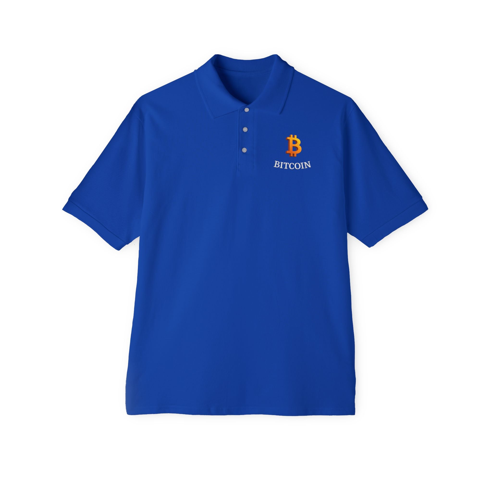 Bitcoin Polo Shirt Crypto Golf Polo BTC Logo Shirt Bitcoin Cryptocurrency Polo Gift Digital Currency Merch 6 colors 100% cotton