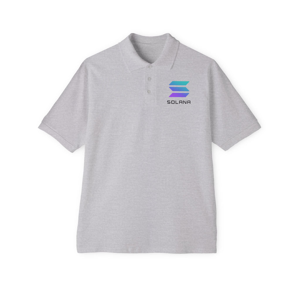 Solana Polo Shirt SOL Crypto Polo Solana Logo Shirt Crypto Blockchain Conference Gift for Solana Holder 5 colors 100% cotton