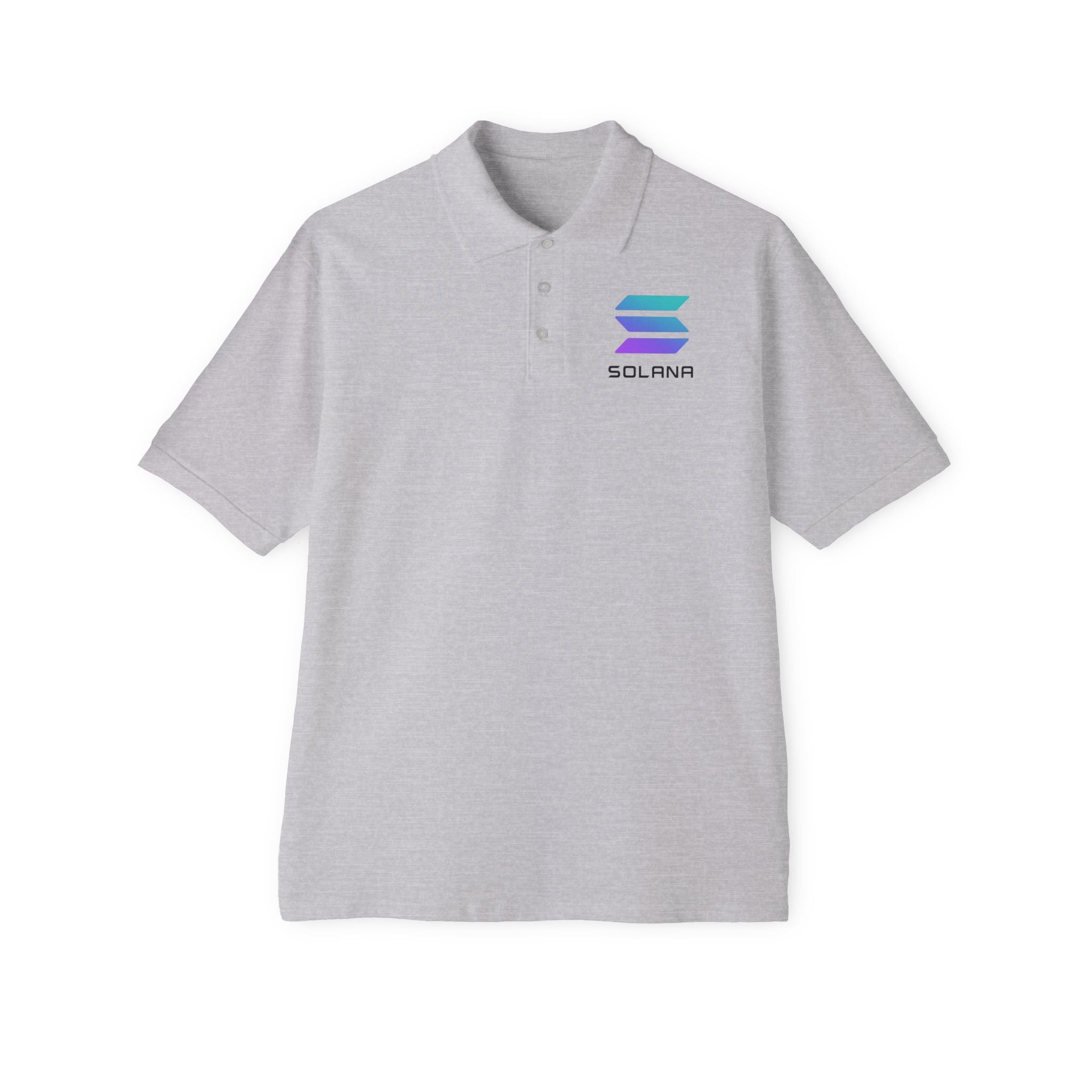 Solana Polo Shirt SOL Crypto Polo Solana Logo Shirt Crypto Blockchain Conference Gift for Solana Holder 5 colors 100% cotton