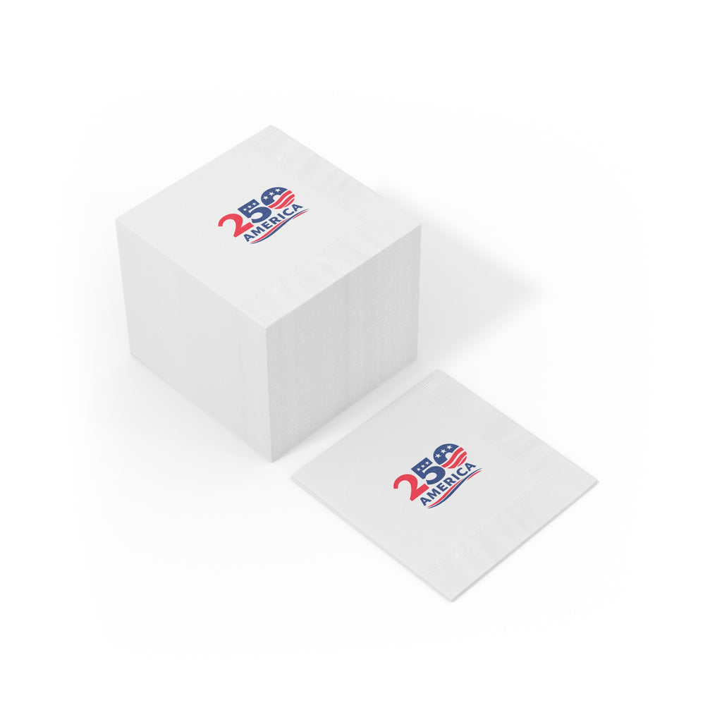 America 250 Napkins Patriotic Party Napkins USA Anniversary Napkins July 4th Party Decor Cookout Napkins (50 or 100 Count) 2 sizes