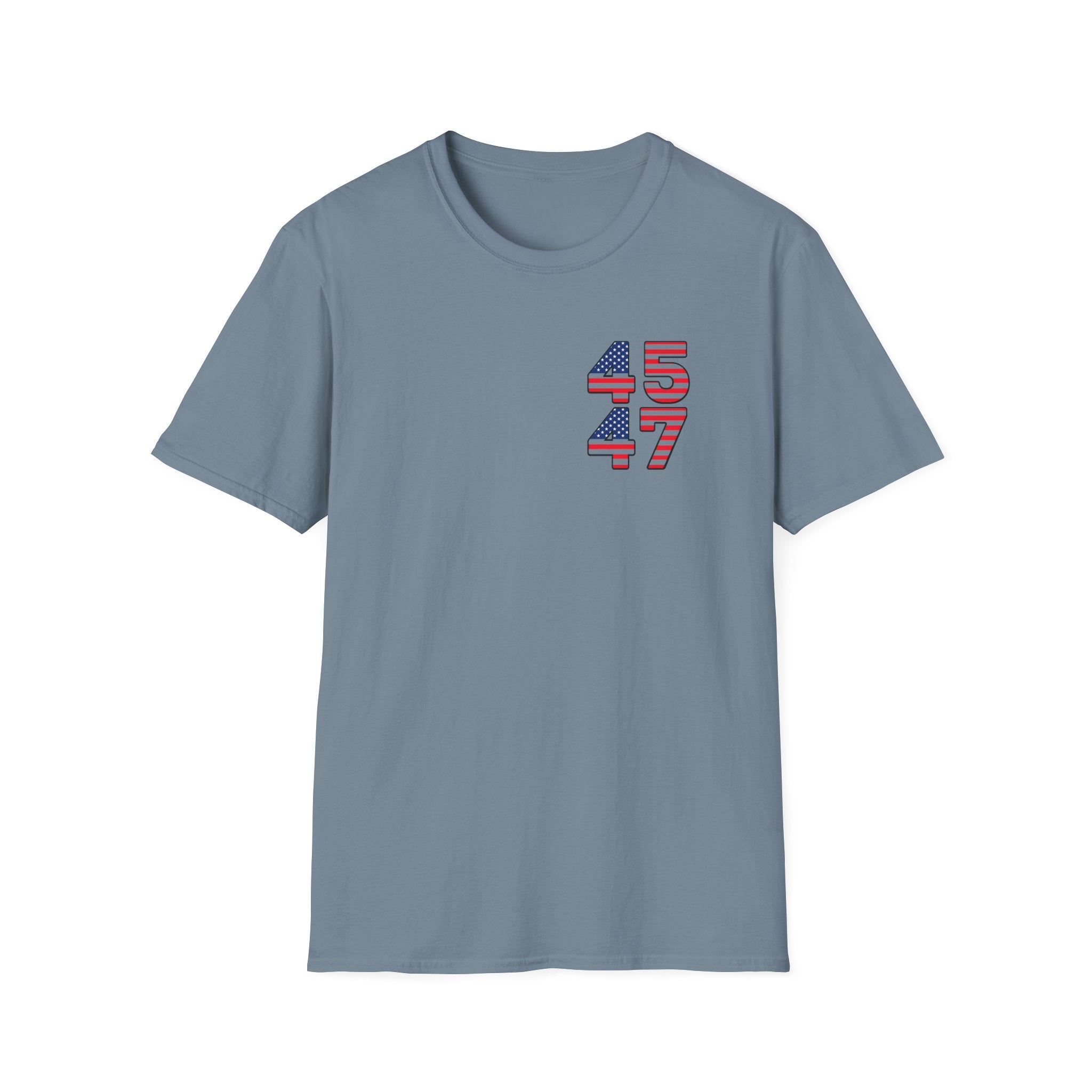 Patriotic 45 47 T-Shirt USA Flag American Pride Tee Fourth of July Shirt Gift for Republican Patriot 7 colors 100% cotton