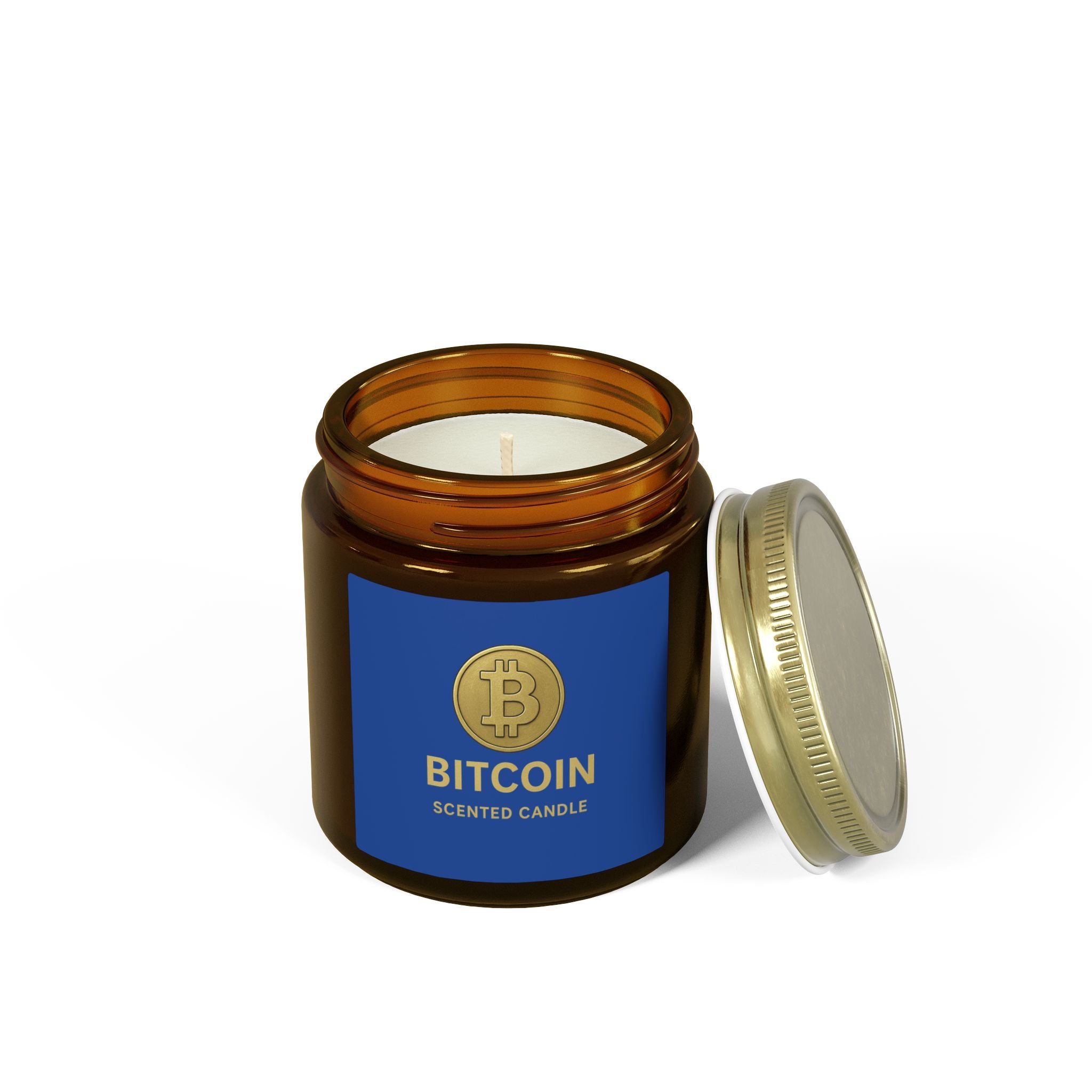 Bitcoin Logo Candles Coconut Apricot Wax 4 oz & 9 oz sizes 8 fragrances available