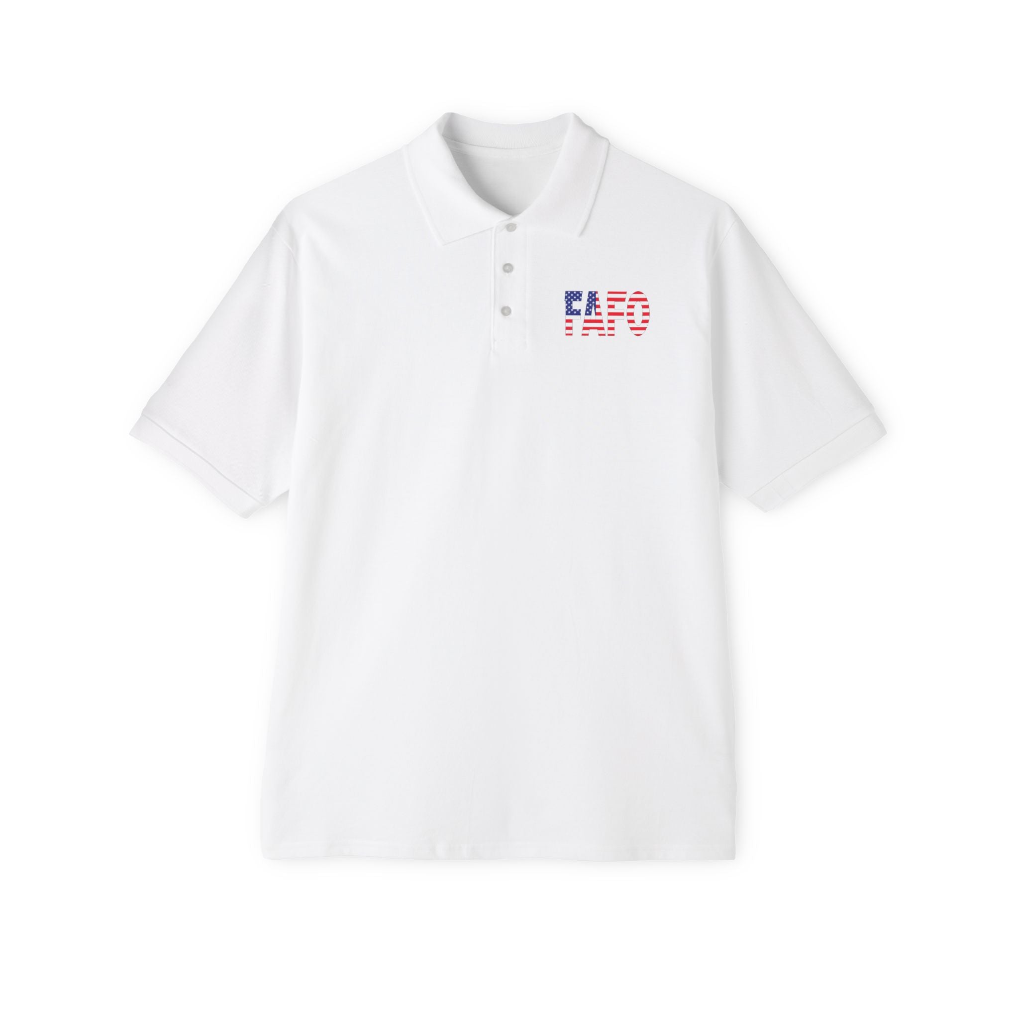 Patriotic FAFO Polo Shirt USA Flag Freedom Polo Mens Casual Golf Polo 4th of July Patriotic Top 2 colors 100% cotton
