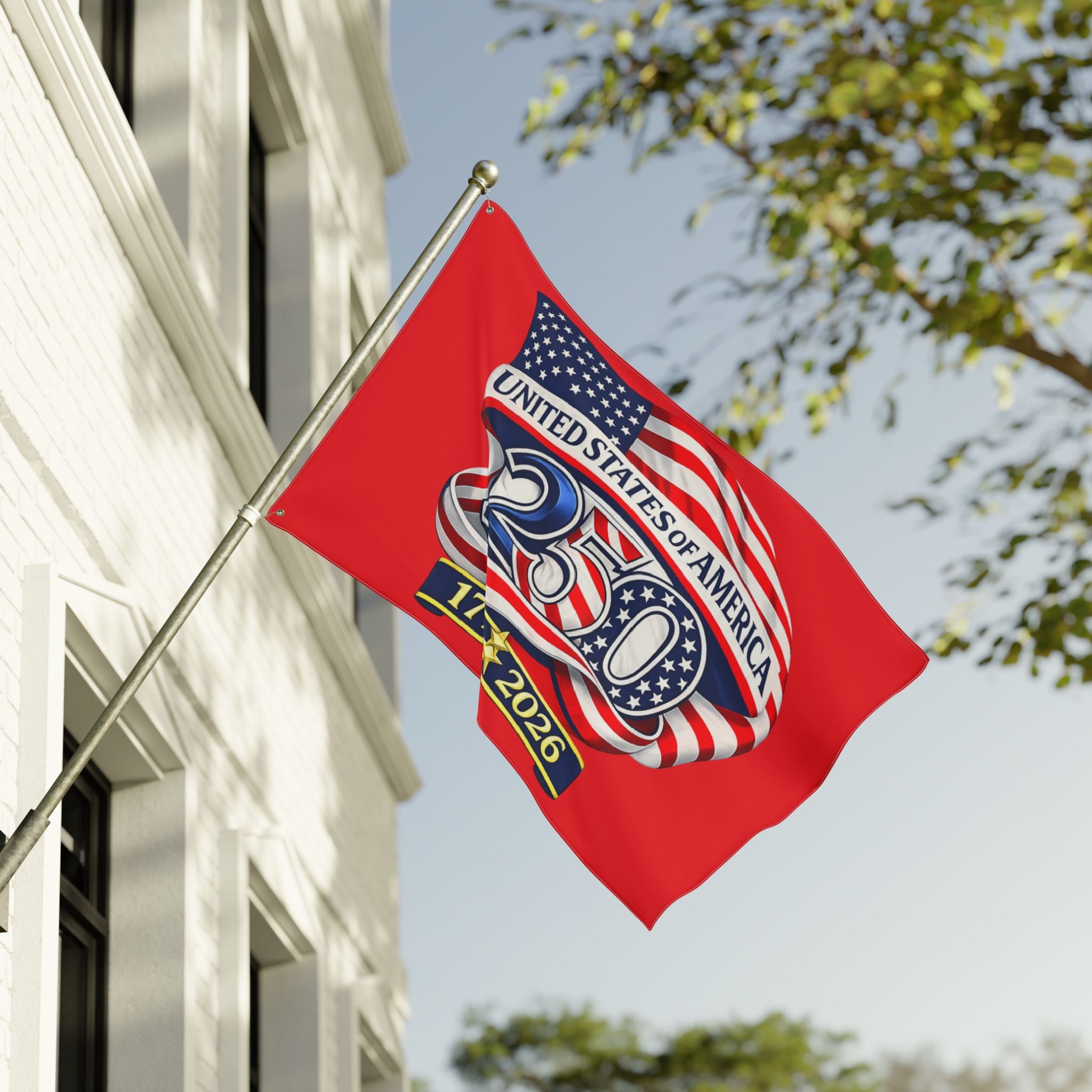 USA 250th Anniversary Flag 3 x 5 Double Sided 1776-2026 Patriotic Outdoor Banner Polyester Flag with Grommets