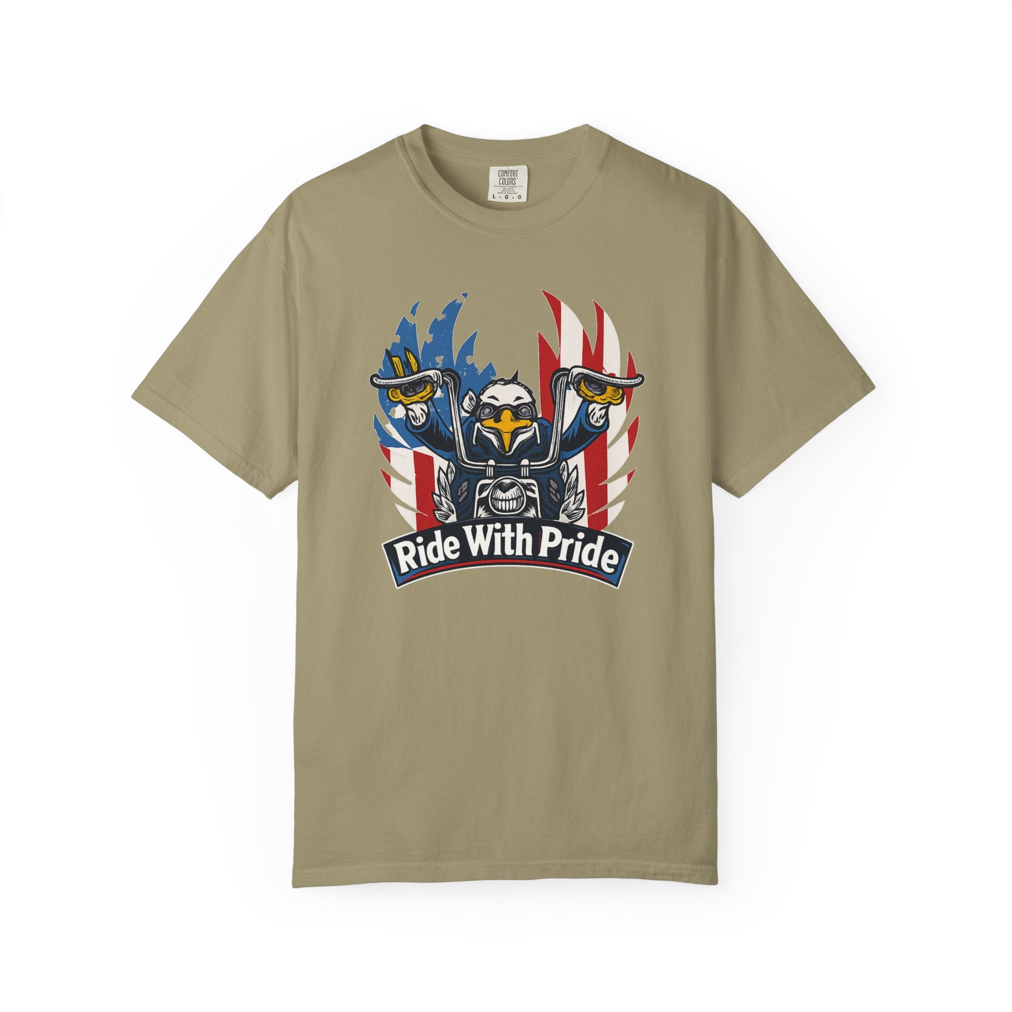 Ride With Pride Motorcycle T-Shirt Harley Inspired Tee American Freedom Motorcycle Shirt 6 colors 100% cotton