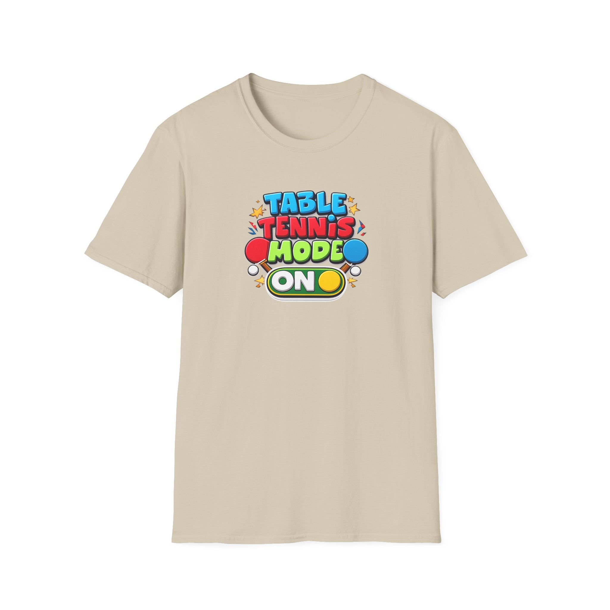 Table Tennis "Mode ON" T-Shirt Ping Pong Graphic Tee Funny Table Tennis TShirt 6 colors 100% cotton