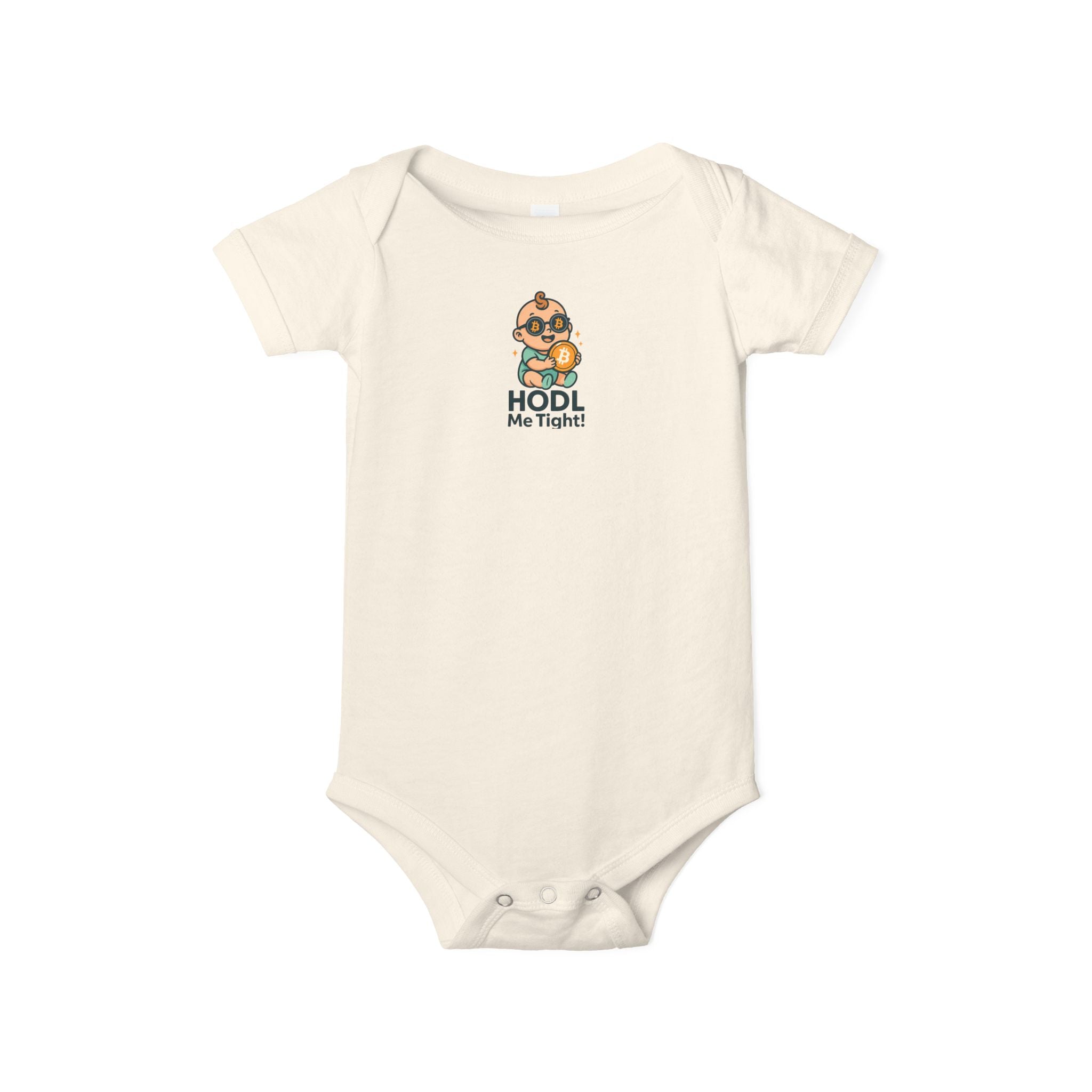 HODL Me Tight Bitcoin-inspired Infant Jersey One Piece 6 colors 100% cotton