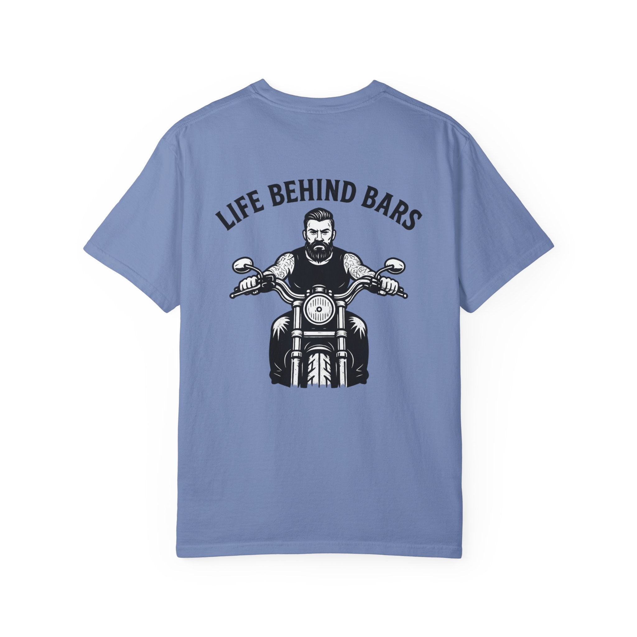 Life Behind Bars Motorcycle T-Shirt Biker Graphic Tee Riding Lifestyle Shirt Gift for Riders 8 colors 100% cotton