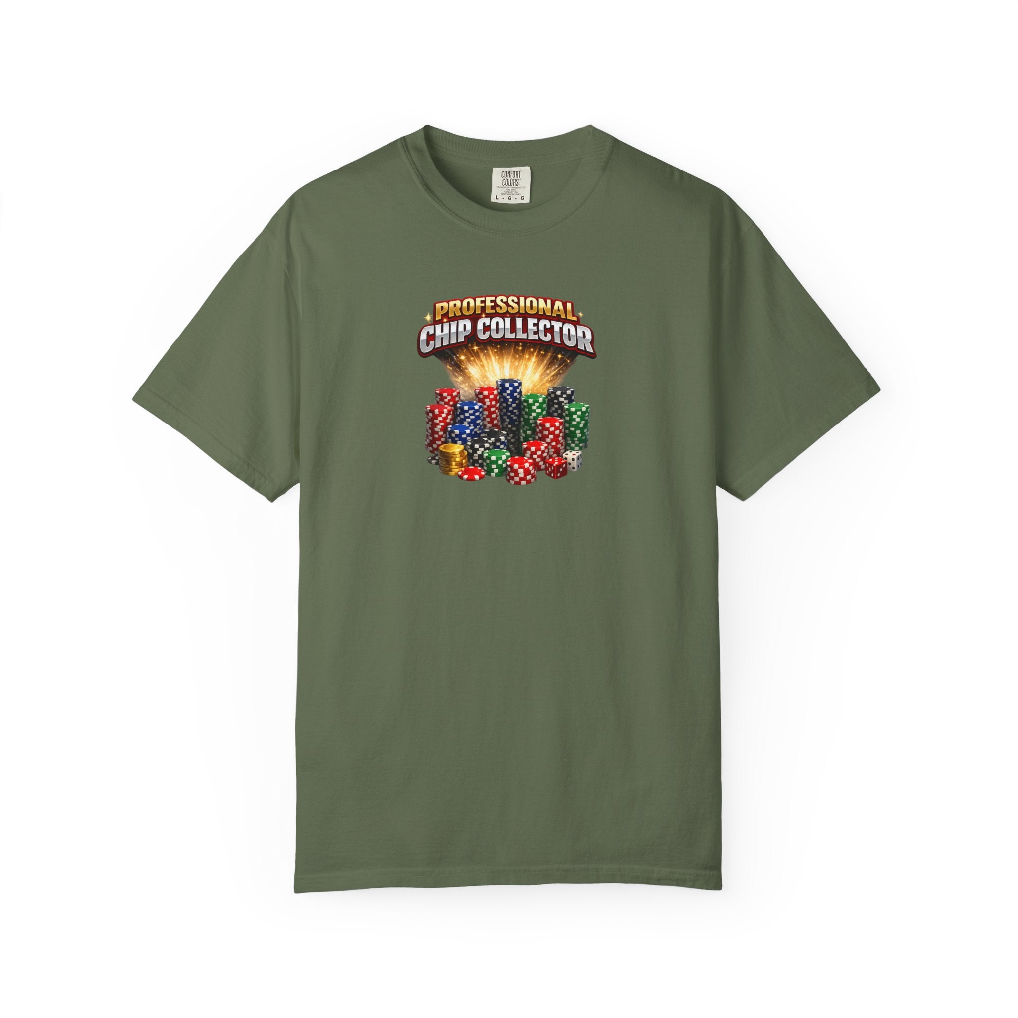 Professioneller Chip-Sammler Shirt Lustiges Pokerspieler T-Shirt Casino Nacht T-Shirt Kartenspieler Geschenk 7 Farben 100% Baumwolle