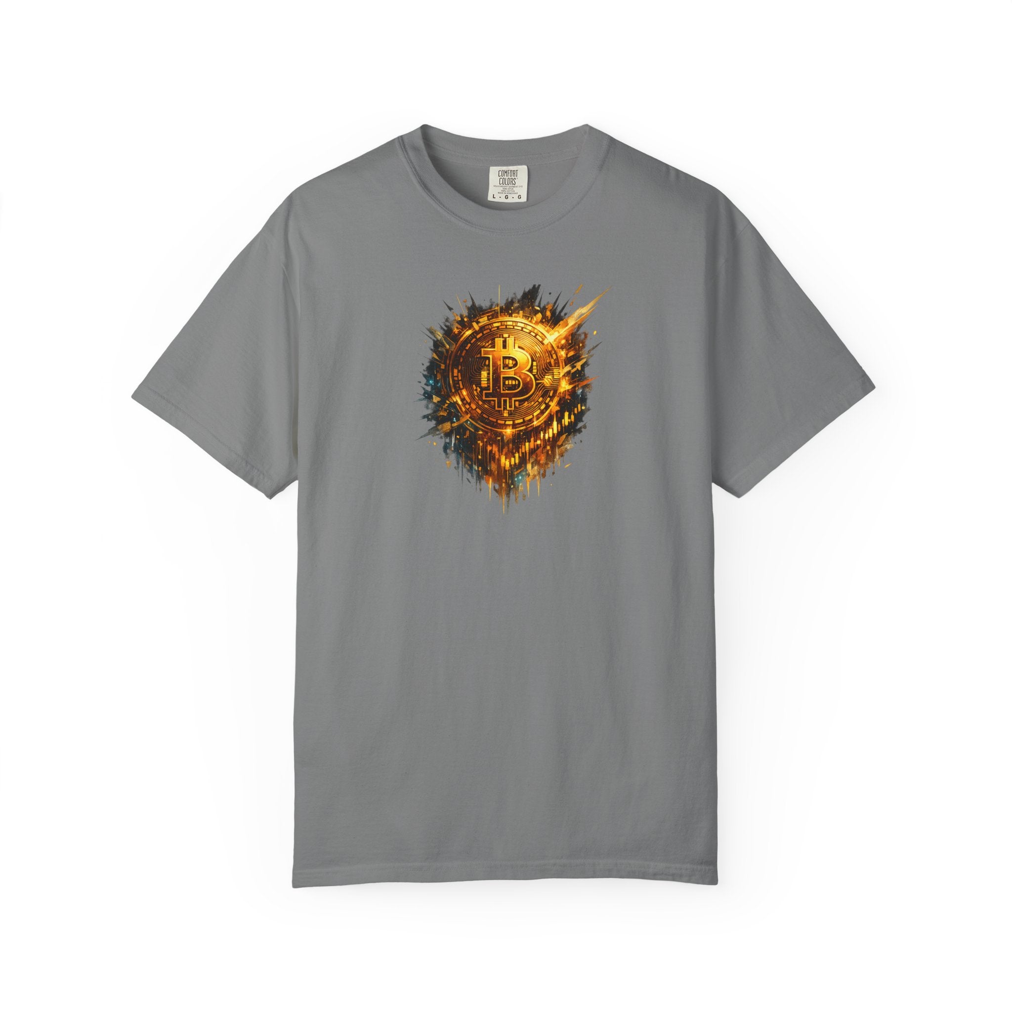 Bitcoin Fire Coin TShirt Bitcoin Shirt for Crypto Fans Digital Gold Streetwear Burning Bitcoin Logo T-shirt 11 colors 100% cotton