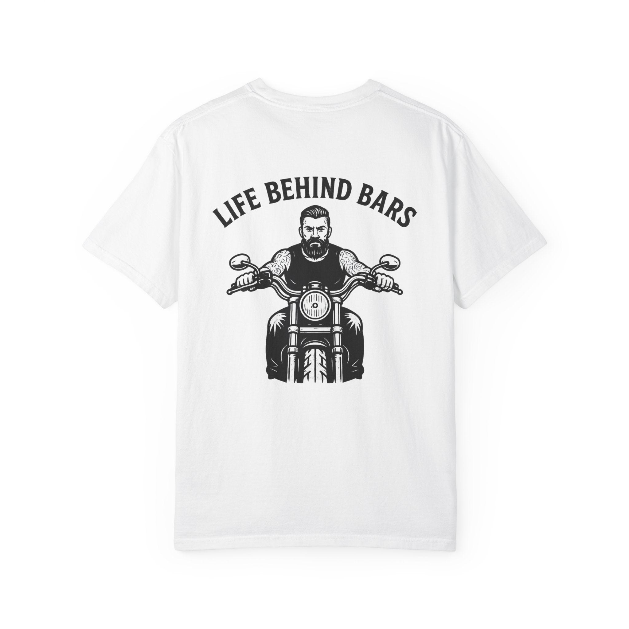 Life Behind Bars Motorcycle T-Shirt Biker Graphic Tee Riding Lifestyle Shirt Gift for Riders 8 colors 100% cotton