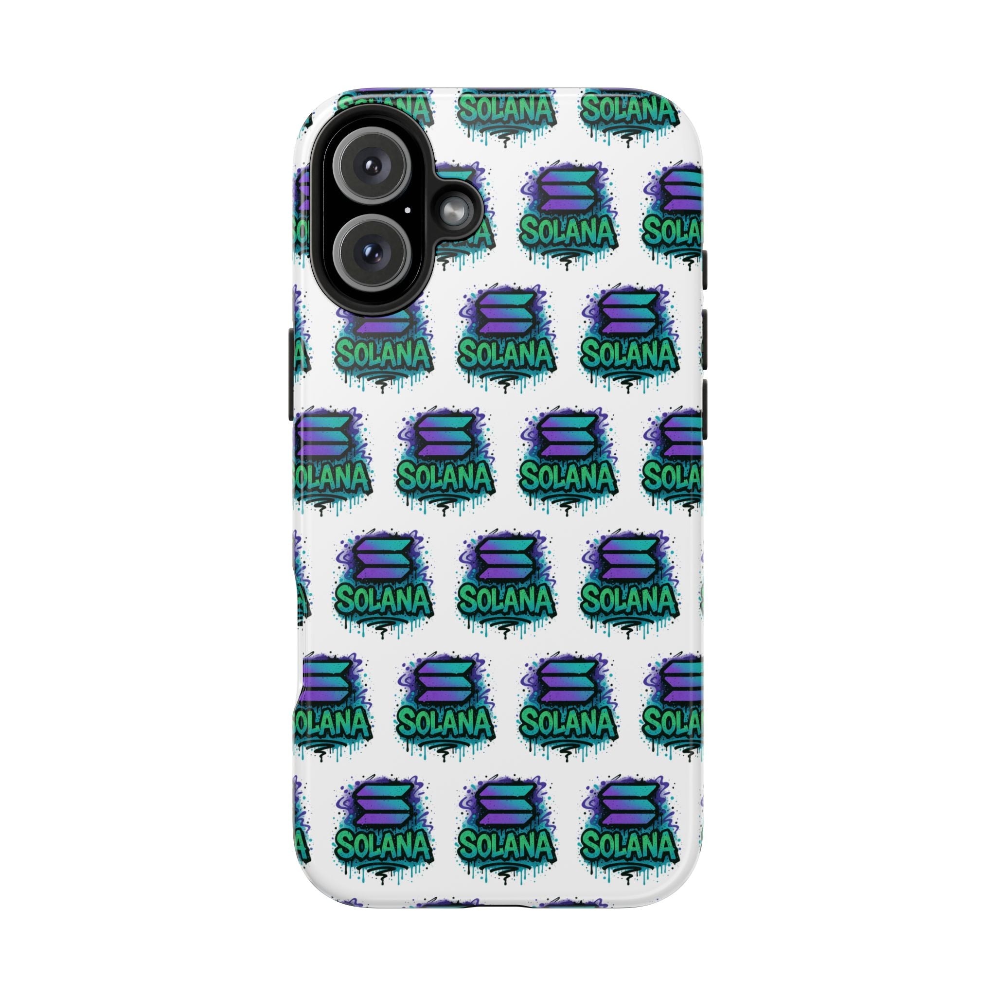 Edgy Solana Tough Phone Case Crypto iPhone Samsung Case Glossy Protective Phone Cover Impact Resistant SOL Case