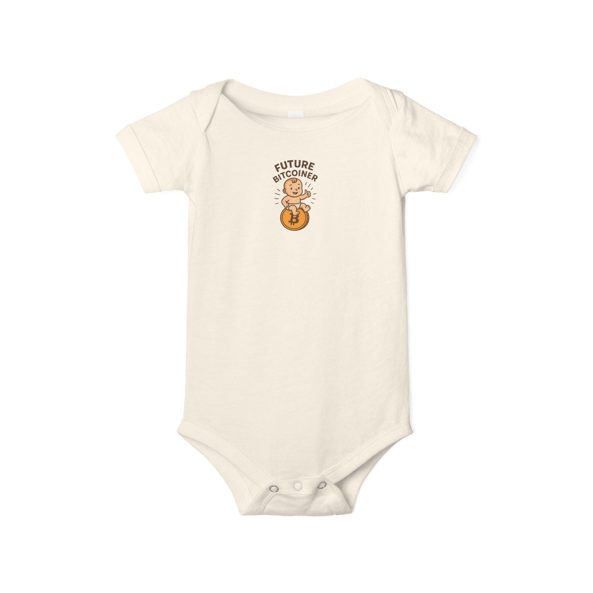 Future Bitcoiner Baby Onesie Cute Crypto Infant Bodysuit Bitcoin Baby Shower Gift 6 colors 100% cotton