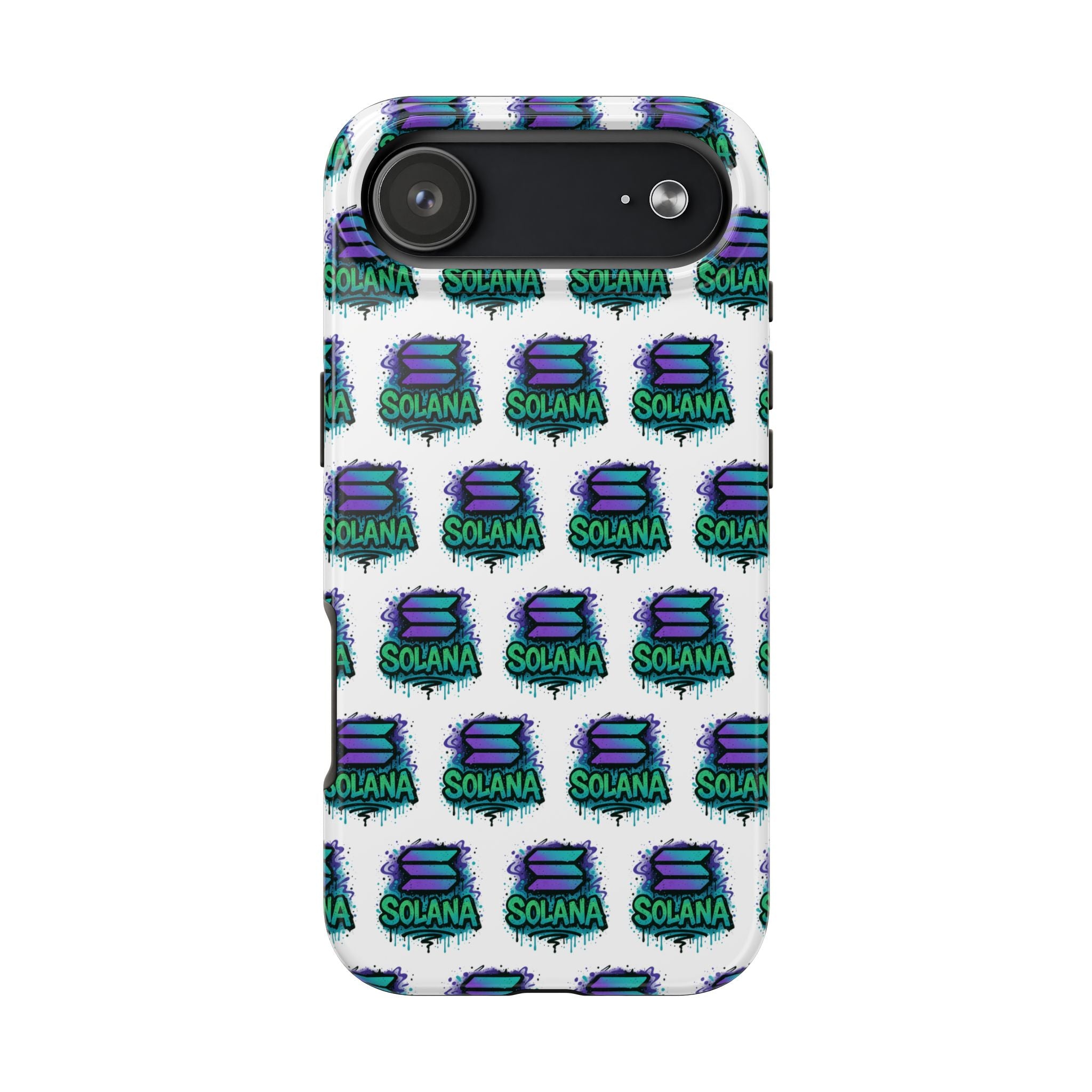 Edgy Solana Tough Phone Case Crypto iPhone Samsung Case Glossy Protective Phone Cover Impact Resistant SOL Case