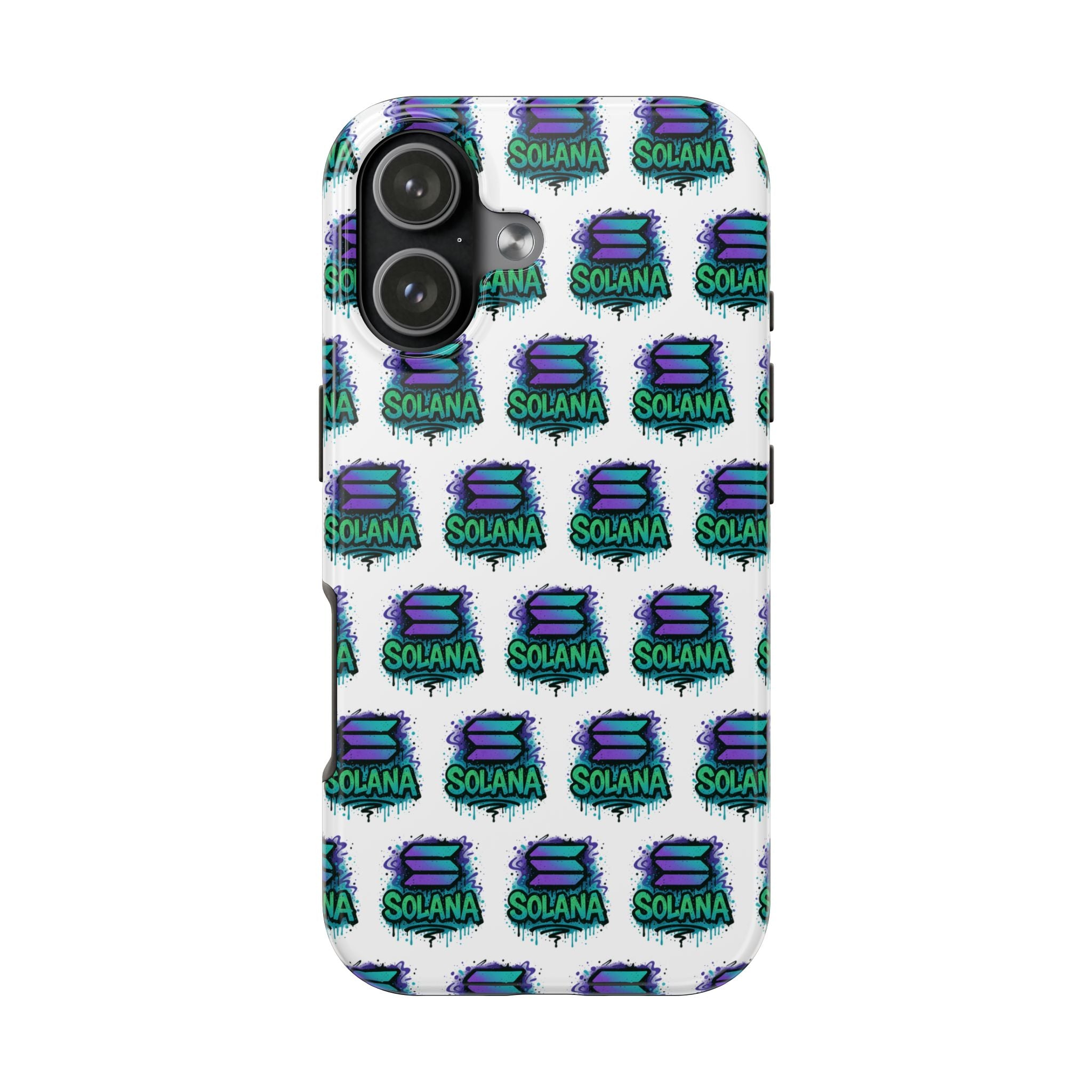 Edgy Solana Tough Phone Case Crypto iPhone Samsung Case Glossy Protective Phone Cover Impact Resistant SOL Case