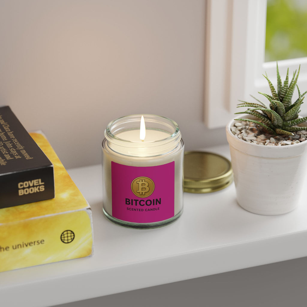 Bitcoin Logo Candles Coconut Apricot Wax 4 oz & 9 oz sizes 8 fragrances available
