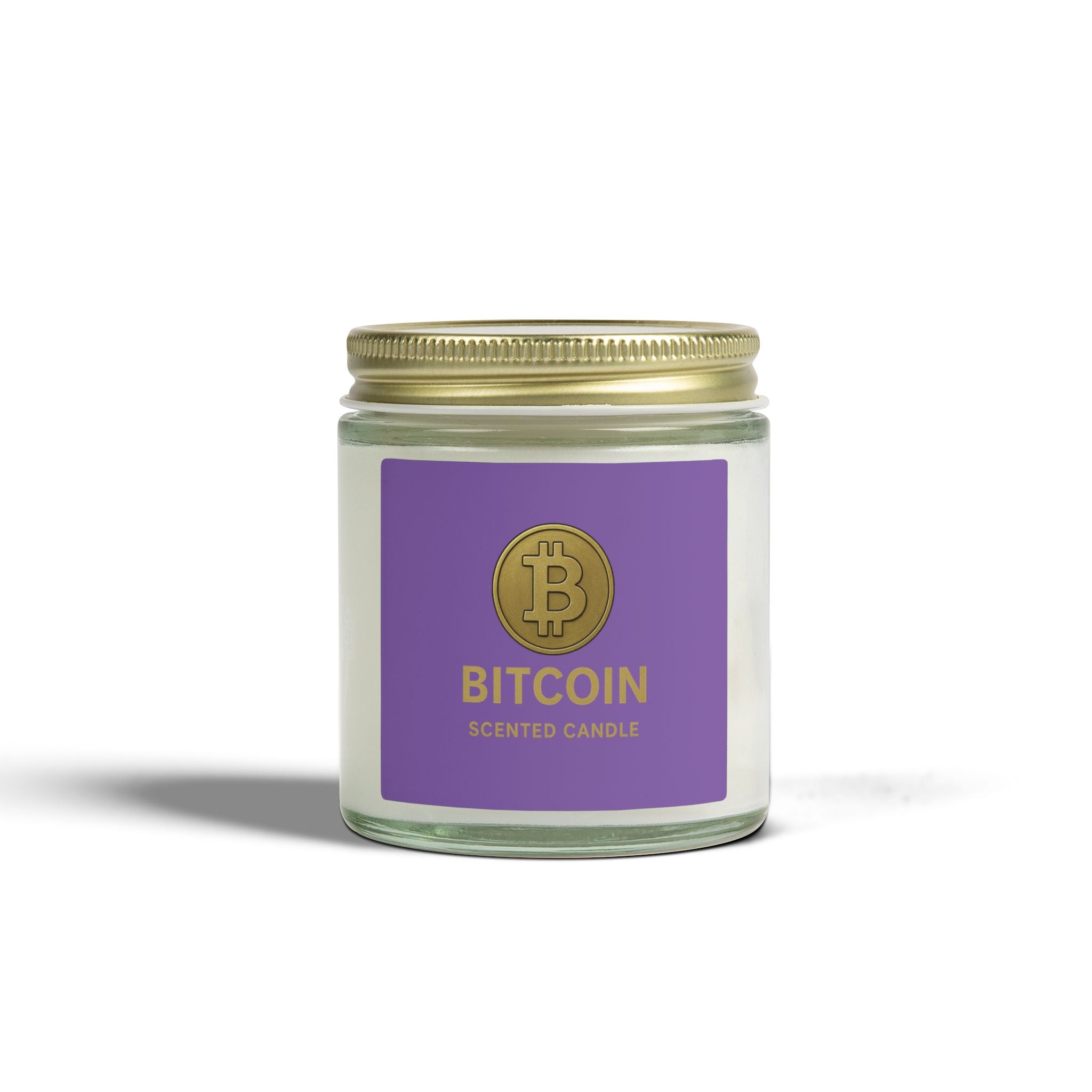 Bitcoin Logo Coconut-Apricot Wax Candle 4 oz & 9 oz sizes 8 fragrances available