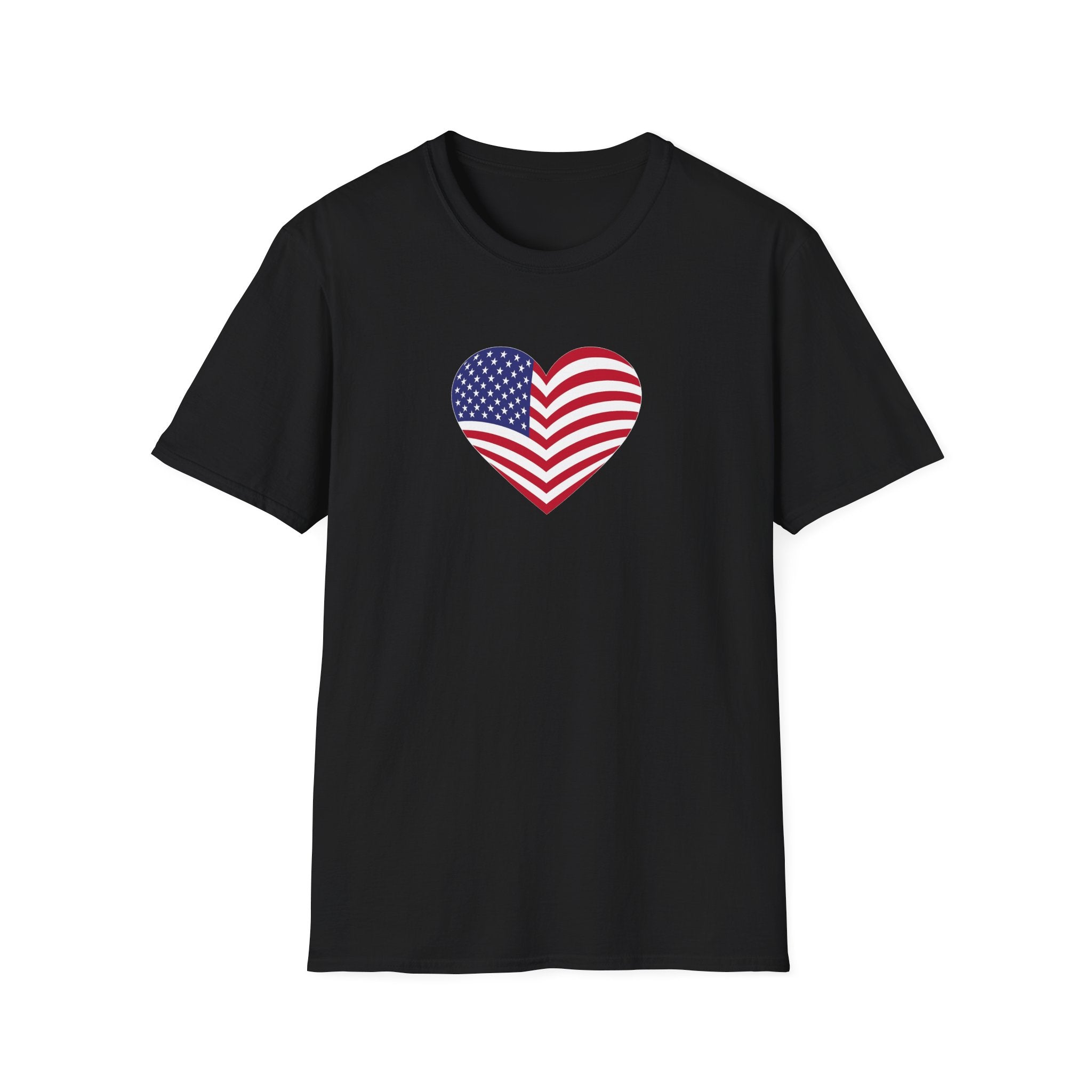 American Flag Heart TShirt Patriotic USA Love Tee Red White Blue Graphic Tee Summer USA Shirt 4 colors 100% cotton