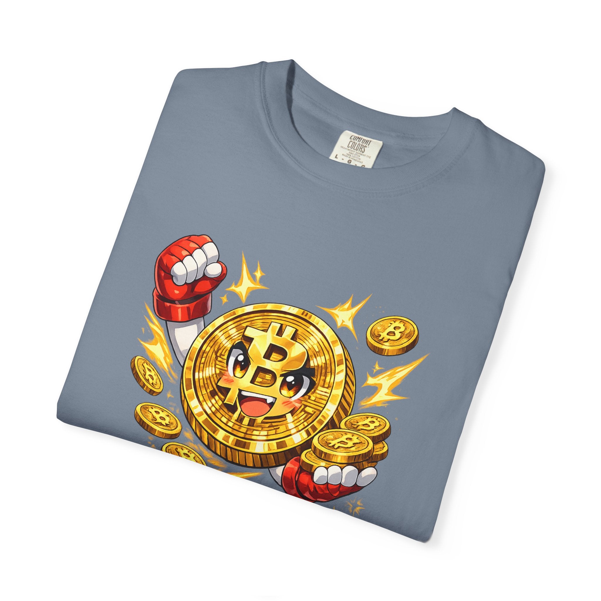 Anime Bitcoin Krypto T-Shirt Lustig Kawaii BTC Grafik Tee 6 Farben 100% Baumwolle