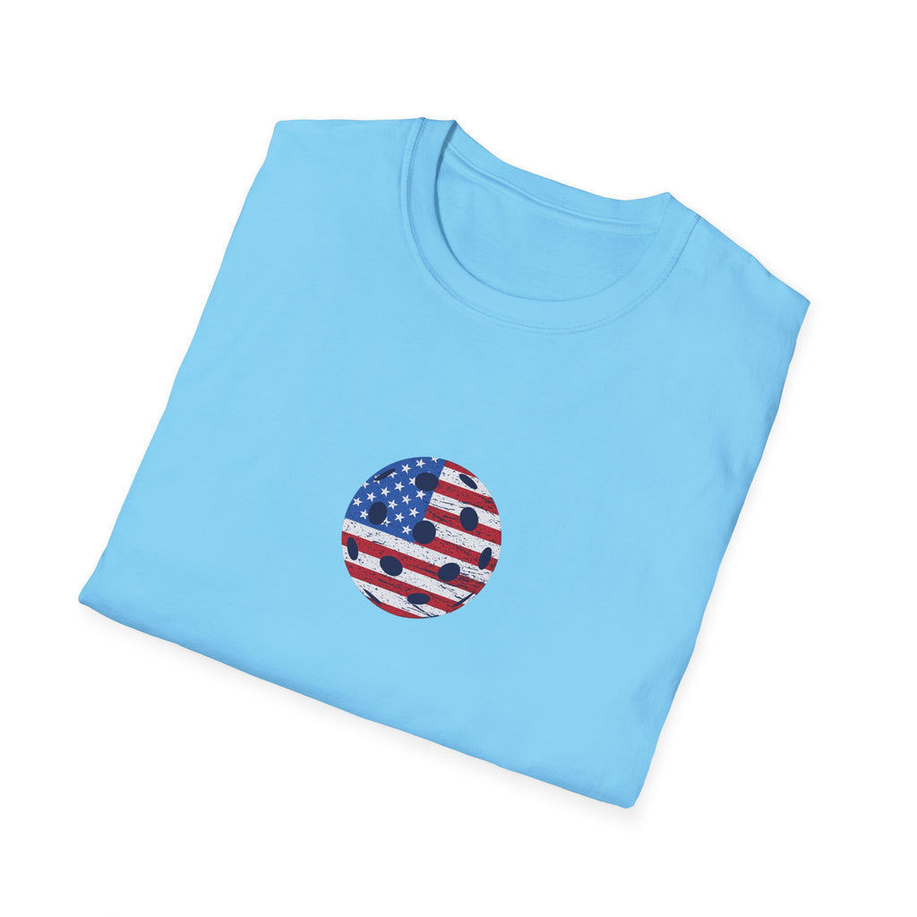 Patriotic Pickleball Shirt USA Flag Pickleball Tee Fourth of July Gift for Players 10 colors 100% cotton