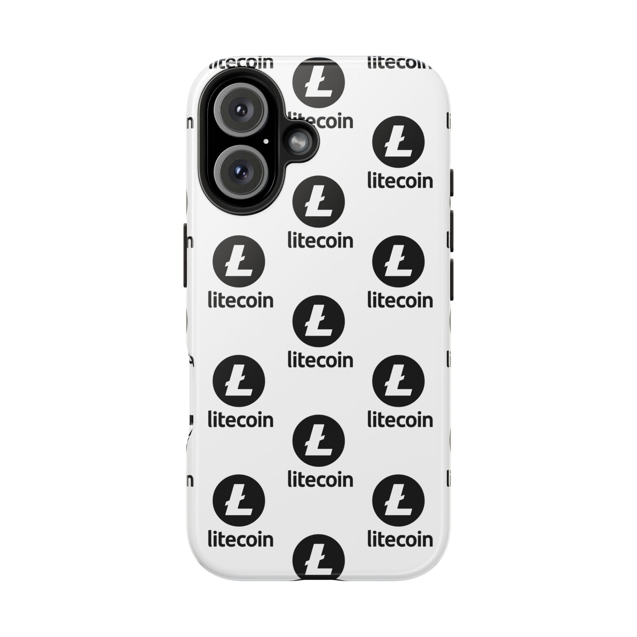 Litecoin Tough Phone Case Crypto iPhone Case Samsung Galaxy Case Litecoin Logo Phone Cover Glossy Protective Case