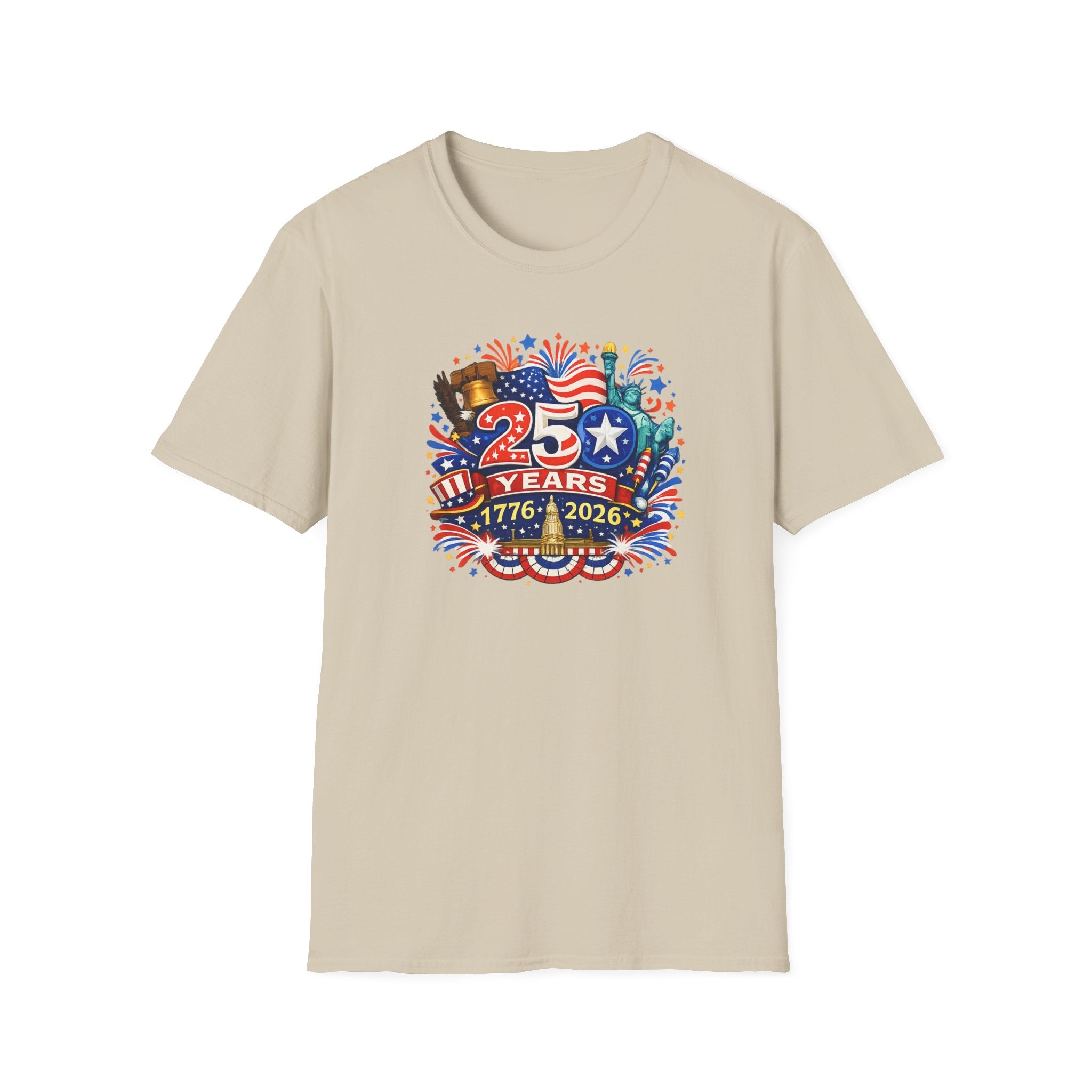 USA 250th Anniversary Shirt 1776-2026 Patriotic TShirt Fourth of July Independence Day Tee America 250 Years 8 colors 100% cotton