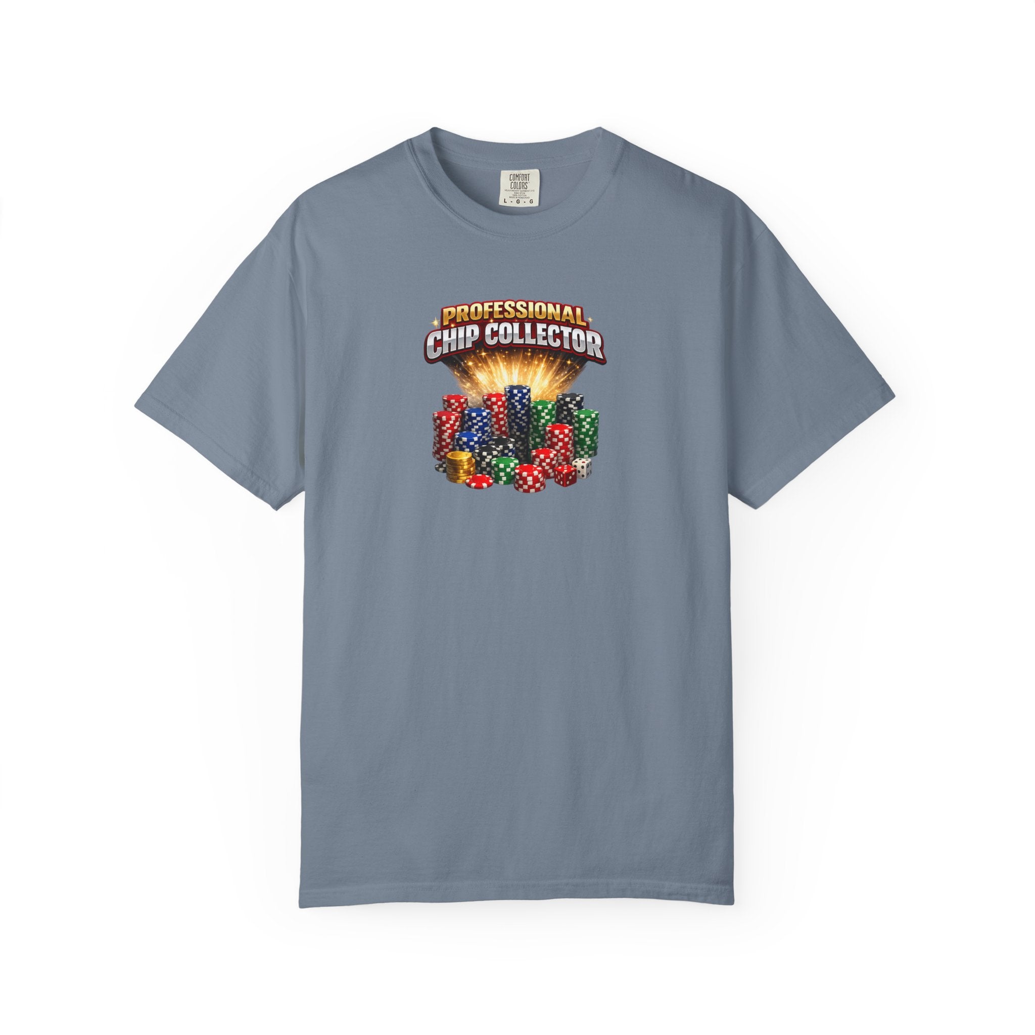 Professioneller Chip-Sammler Shirt Lustiges Pokerspieler T-Shirt Casino Nacht T-Shirt Kartenspieler Geschenk 7 Farben 100% Baumwolle