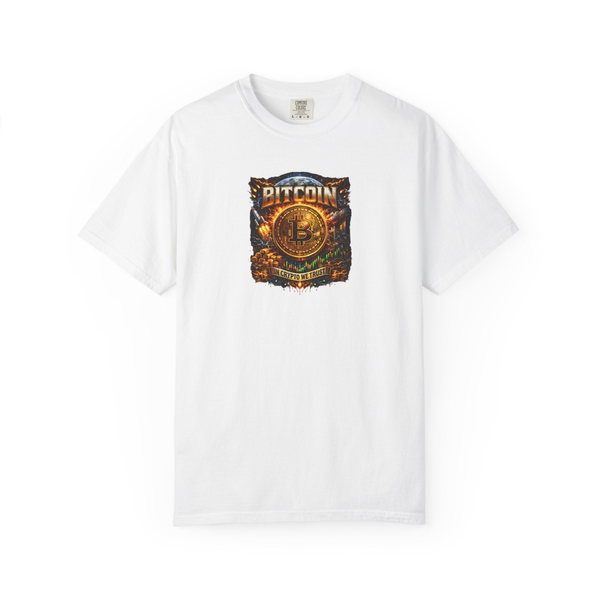 Bitcoin T-Shirt Crypto Investor Shirt In Crypto We Trust Tee Gift for Crypto Trader BTC Lover Apparel 4 colors 100% cotton