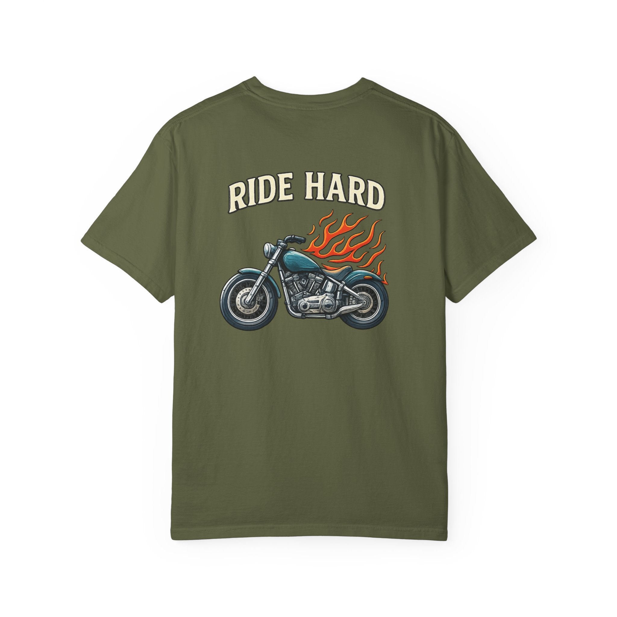 Ride Hard Motorcycle Tee Harley Inspired Biker Shirt Badass Motorcycle T-Shirt 7 colors 100% cotton