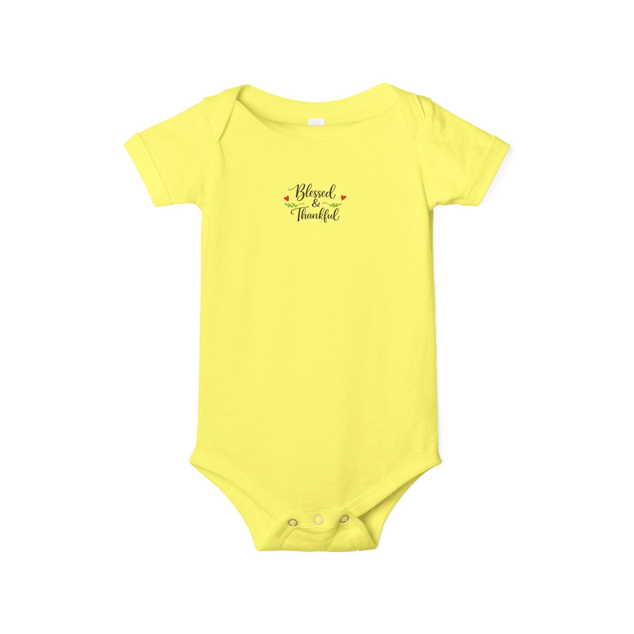 Blessed & Thankful Baby Onesie Cute Christian Baby Bodysuit Faith Baby Shower Gift Religious Infant Clothes 7 colors 100% cotton