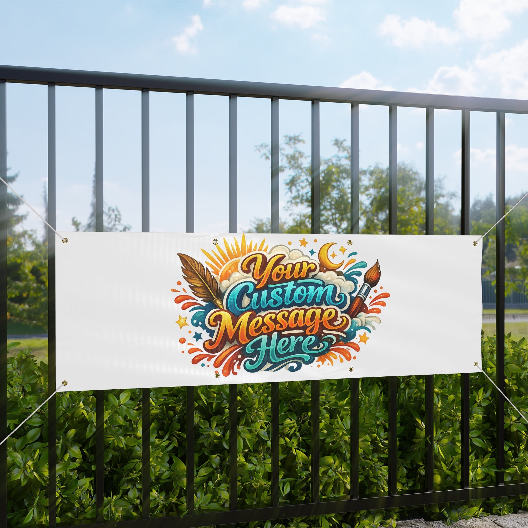 Custom Banner Matte Outdoor Vinyl Personalized Sign 4 sizes available