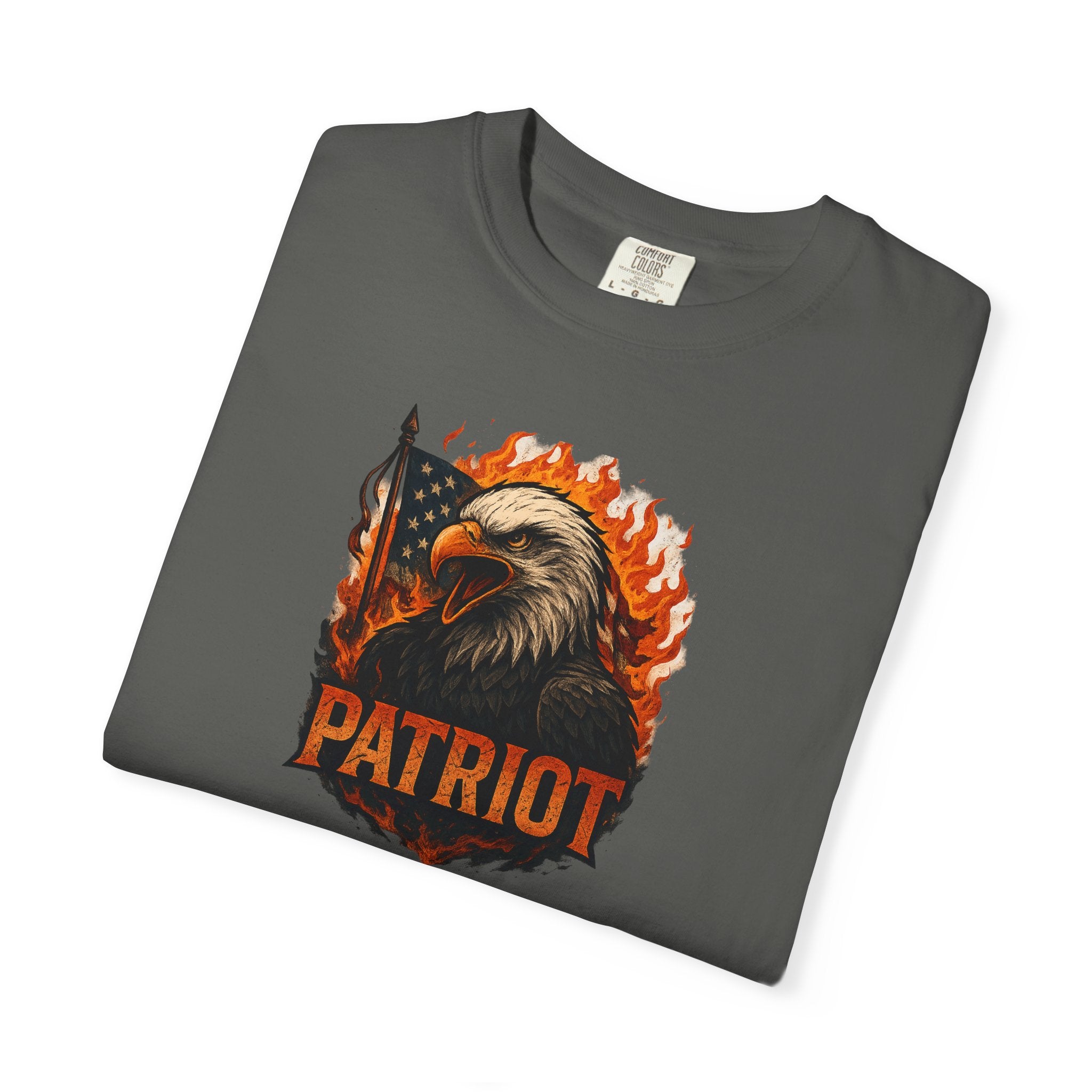 Patriot Eagle T-Shirt Bald Eagle American Flag Graphic Tee Freedom-USA Pride 6 colors 100% cotton
