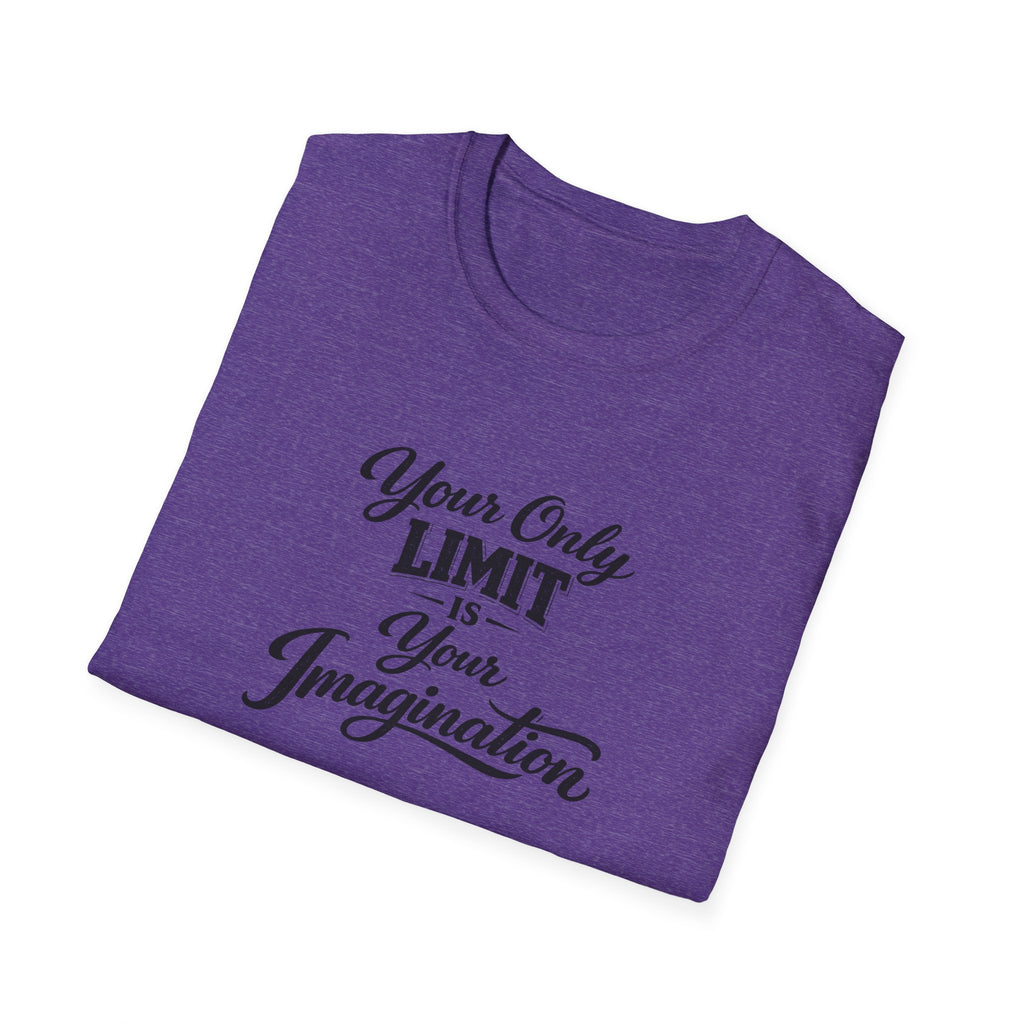 Your Only Limit Is Your Imagination Motivational Quote T-Shirt Inspirational Typography Tee 7 colors 100% cotton