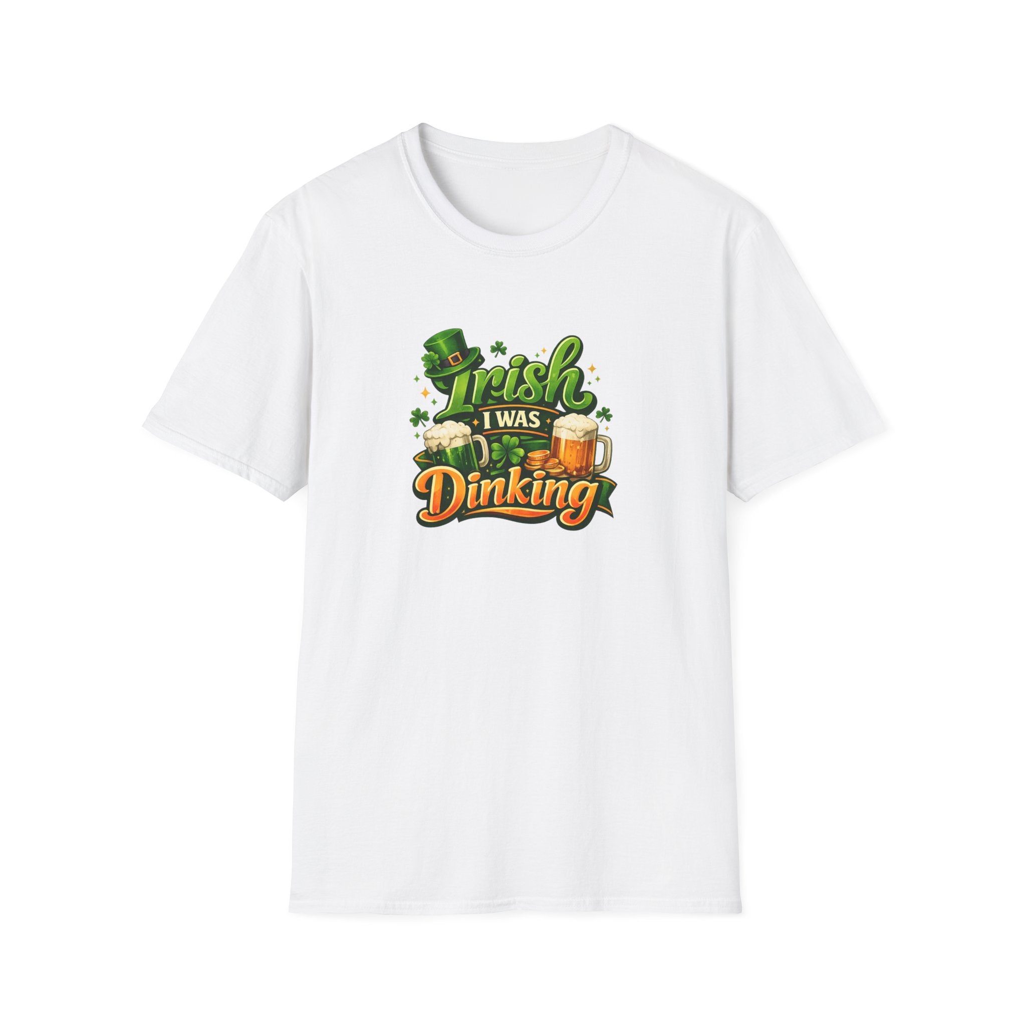Irish I Was Dinking Shirt Funny Pickleball St Patricks Day Tee Irish Pickleball Shirt Lucky Shamrock Tee 6 colors 100% cotton