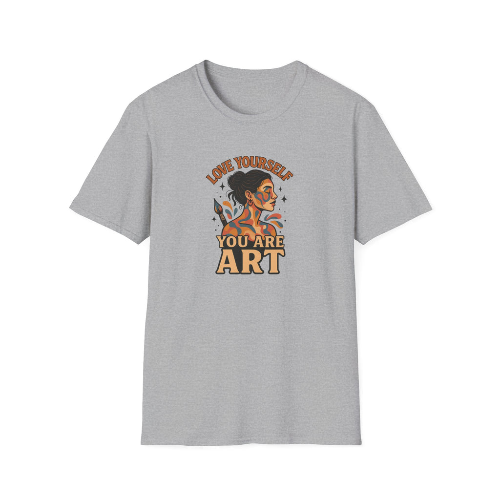 Love Yourself You Are Art T-Shirt Inspirational Graphic Tee for Women Retro Self Love Shirt 8 colors 100% cotton