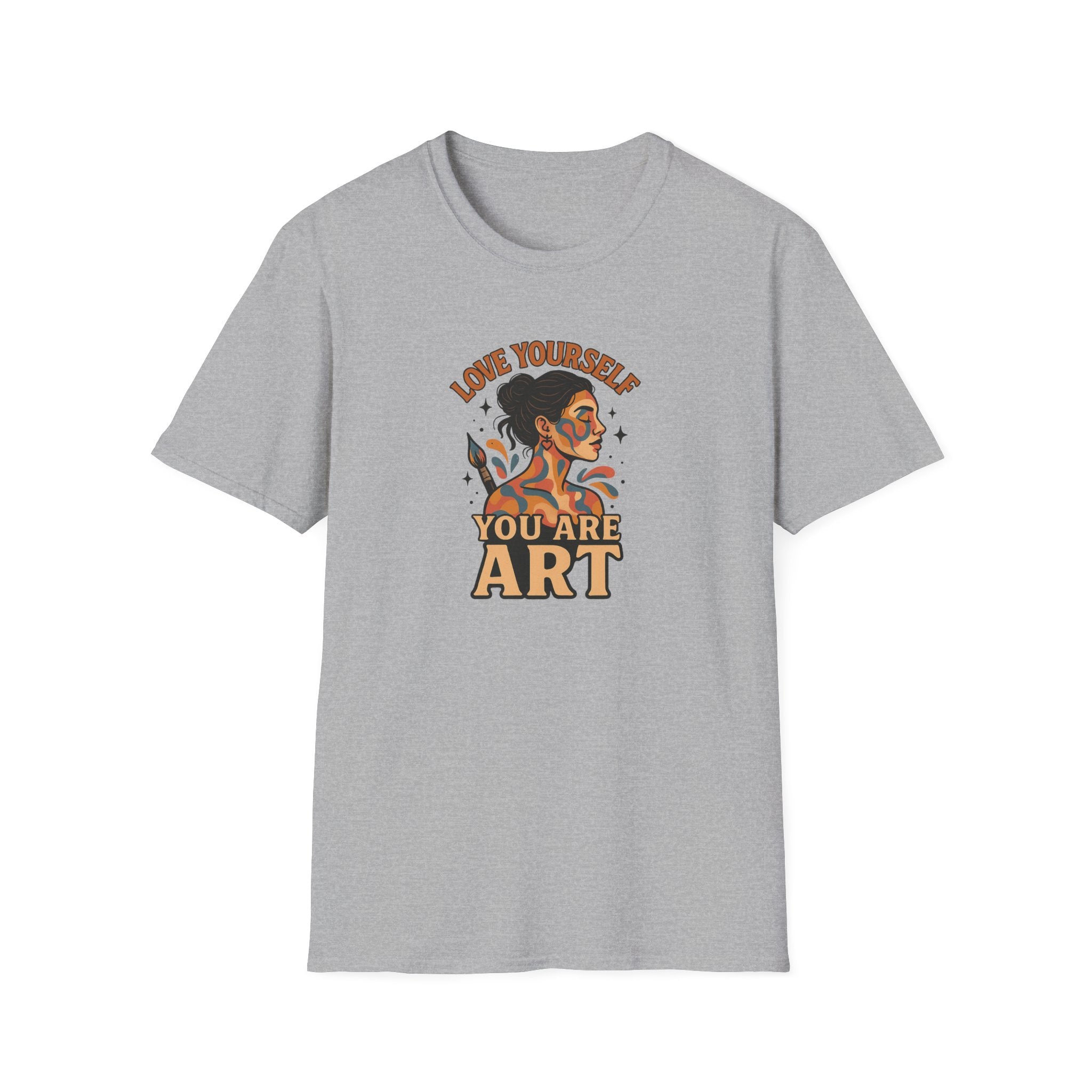 Love Yourself You Are Art T-Shirt Inspirational Graphic Tee for Women Retro Self Love Shirt 8 colors 100% cotton