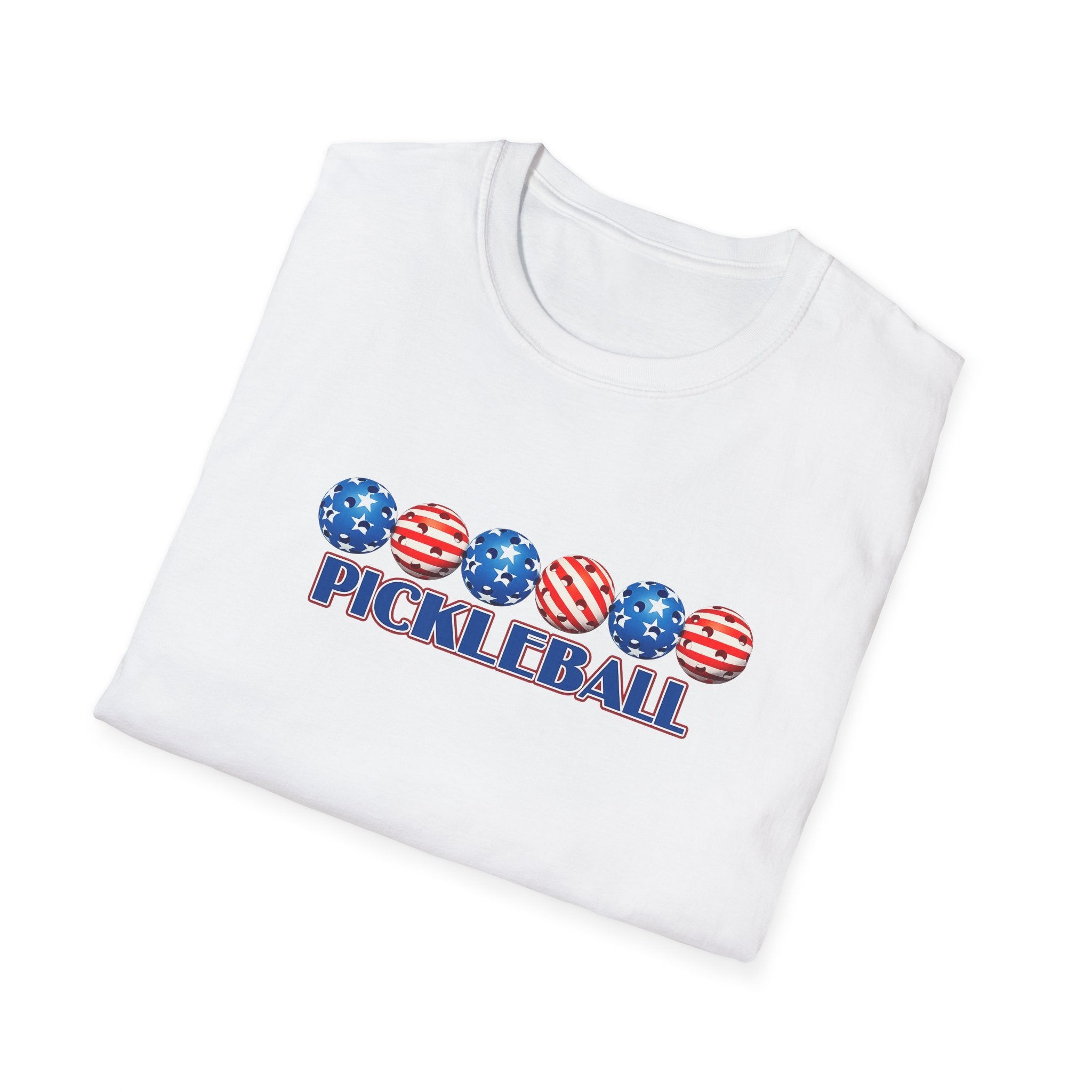 Patriotic Pickleball Shirt USA American Flag Pickleball Tee July 4th Pickleball Gift Pickleball Player Shirt 6 colors 100% cotton