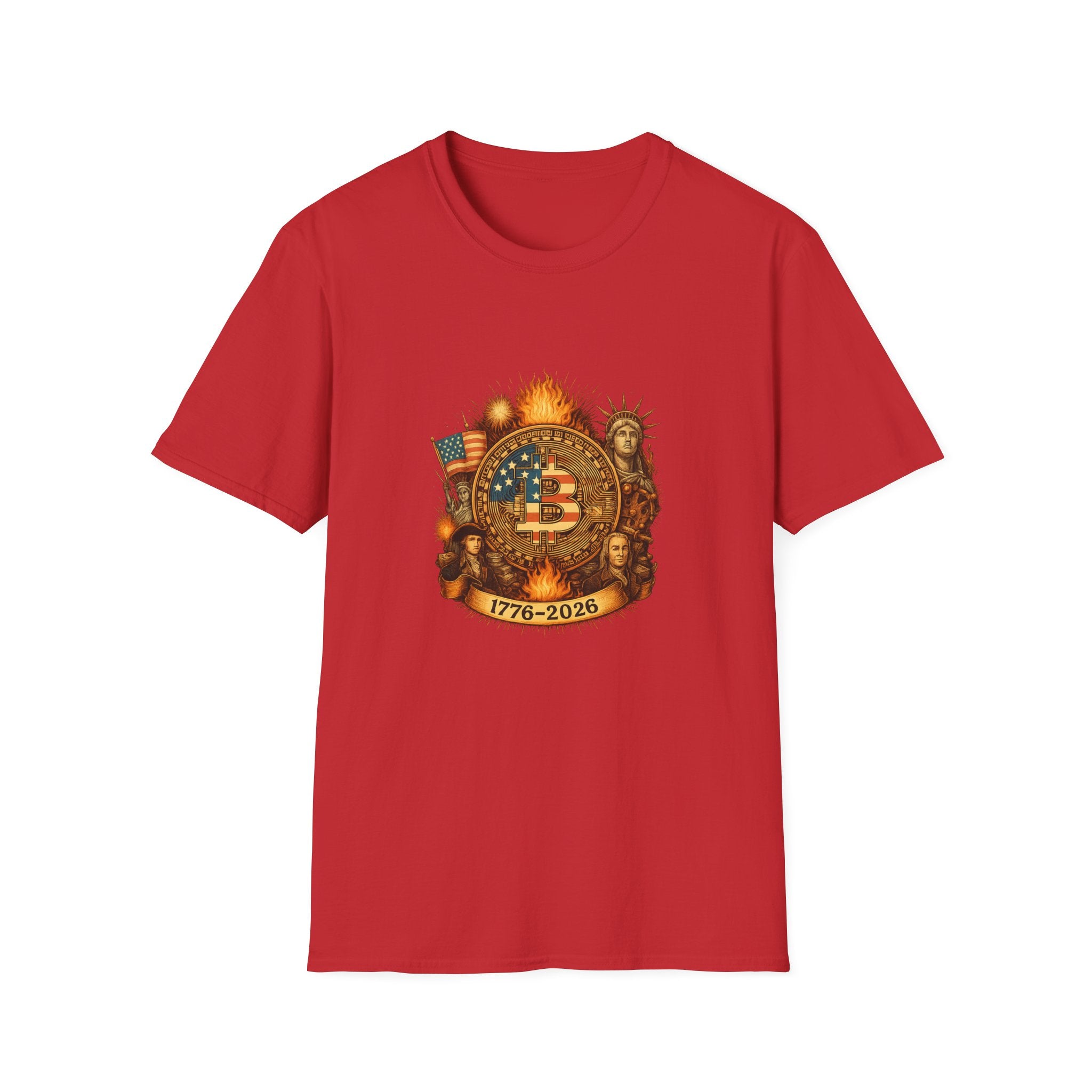 Bitcoin Patriotic Power T-Shirt Tee American Crypto Revolution 6 colors 100% cotton