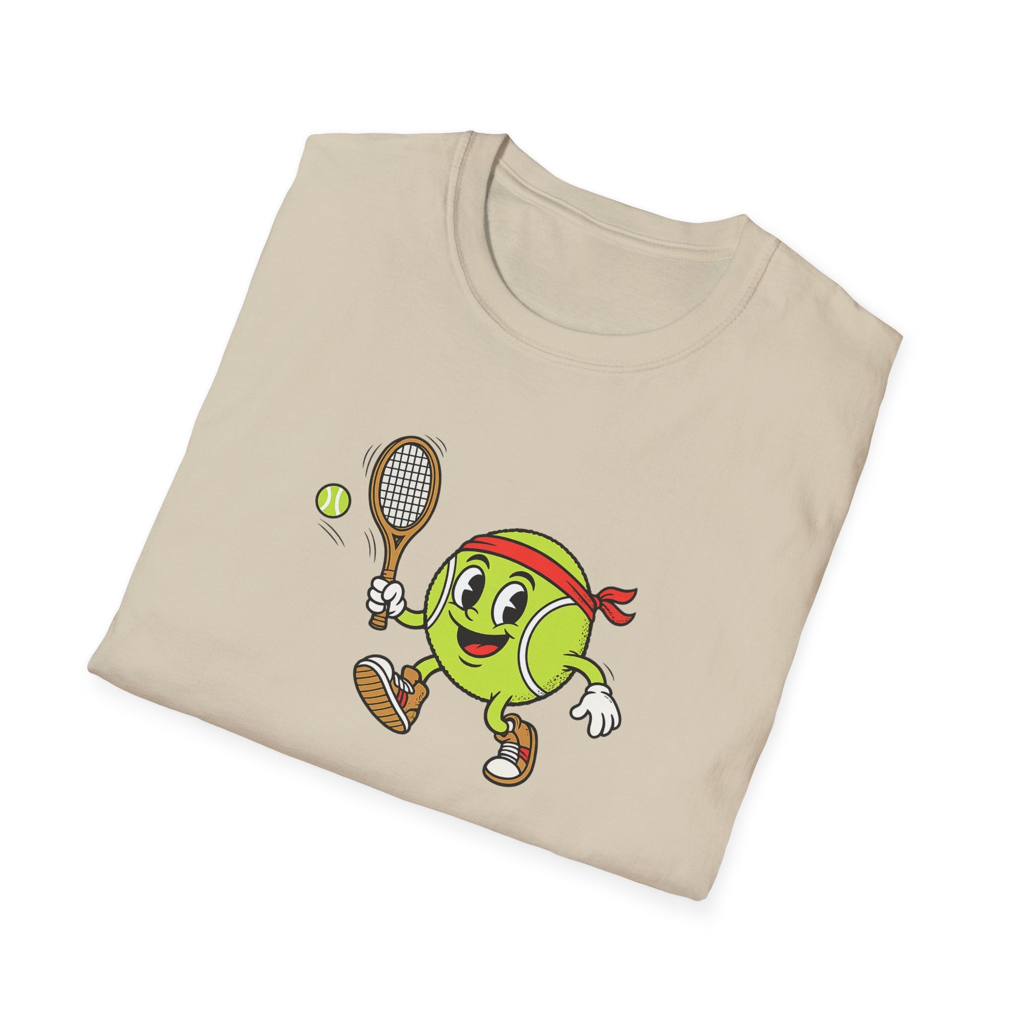 Cute Tennis Ball Mascot TShirt Funny Tennis Shirt Tennis Player Gift Tennis Lover Apparel 8 colors 100% cotton