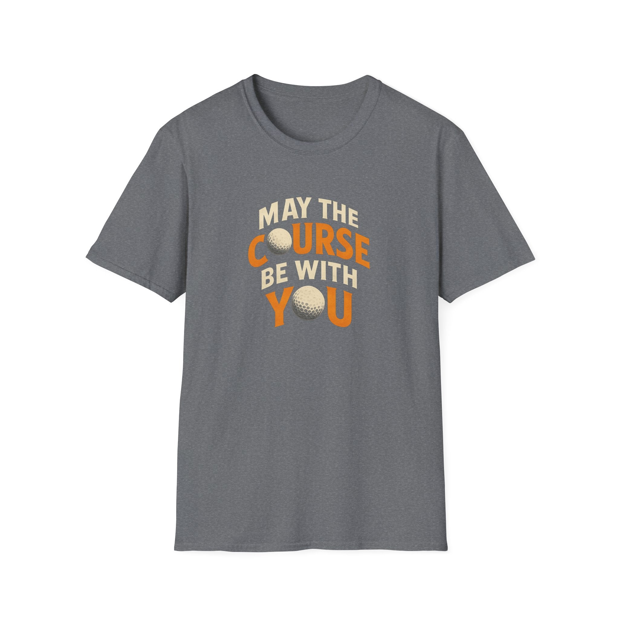 May The Course Be With You Golf T-Shirt Funny Golf Pun Tee 4 colors 100% cotton
