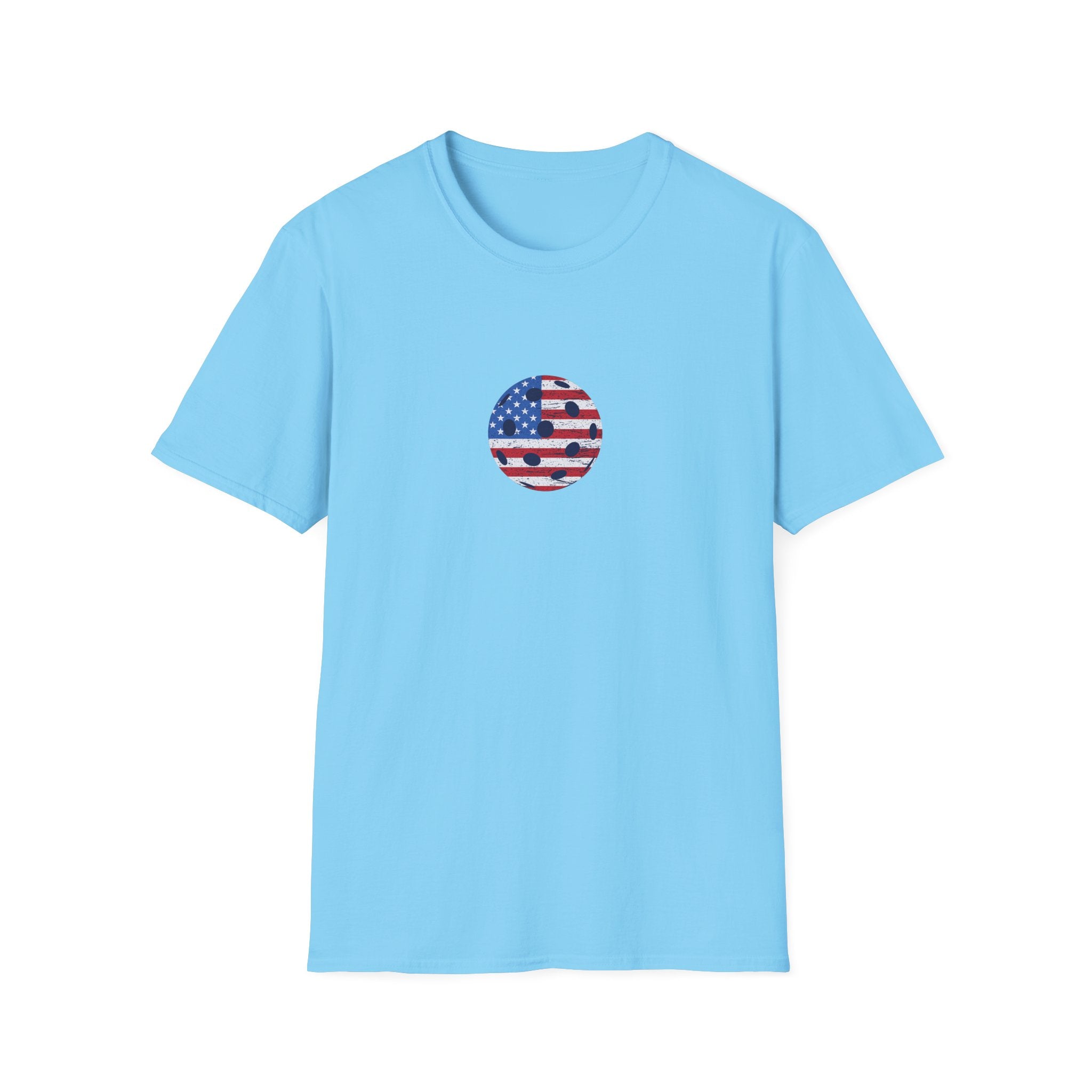 Patriotic Pickleball Shirt USA Flag Pickleball Tee Fourth of July Gift for Players 10 colors 100% cotton