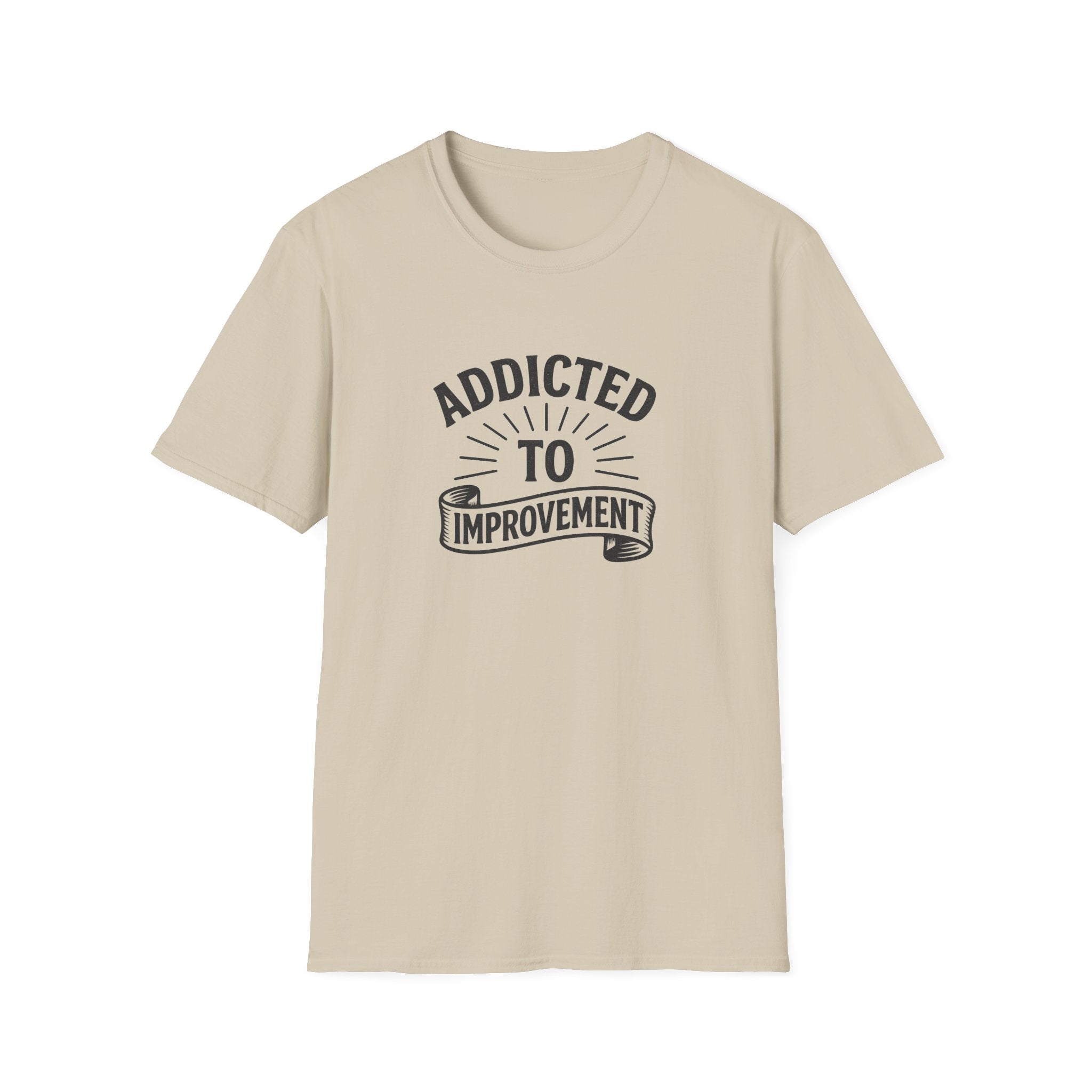 Always Leveling Up Motivations-T-Shirt Süchtig nach Verbesserung T-Shirt Positive Einstellung Kleidung für Männer & Frauen 8 Farben 100% Baumwolle