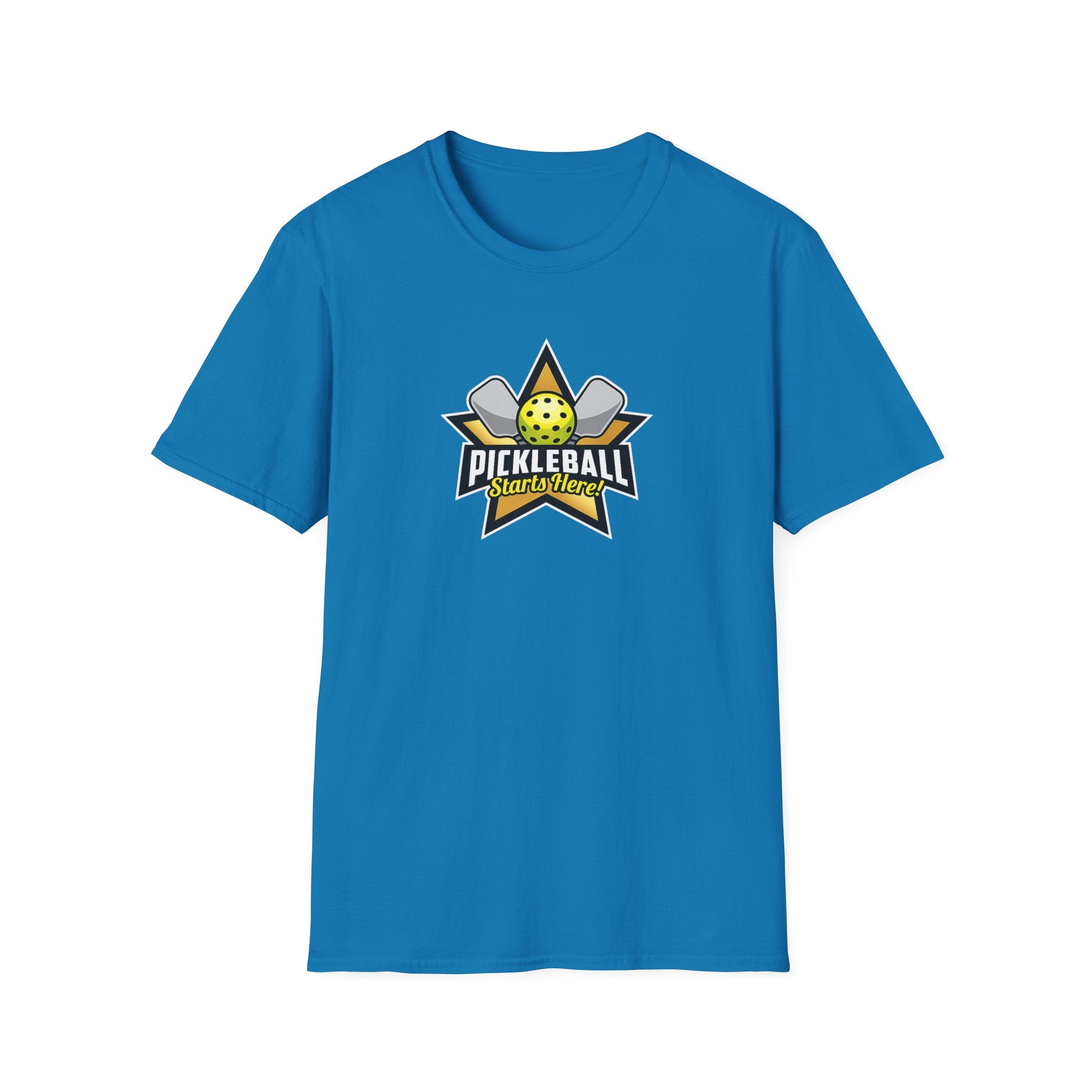 Pickleball Starts Here TShirt Funny Pickleball Tee for Men Pickleball Player Gift Pickleball Court Shirt 7 colors 100% cotton