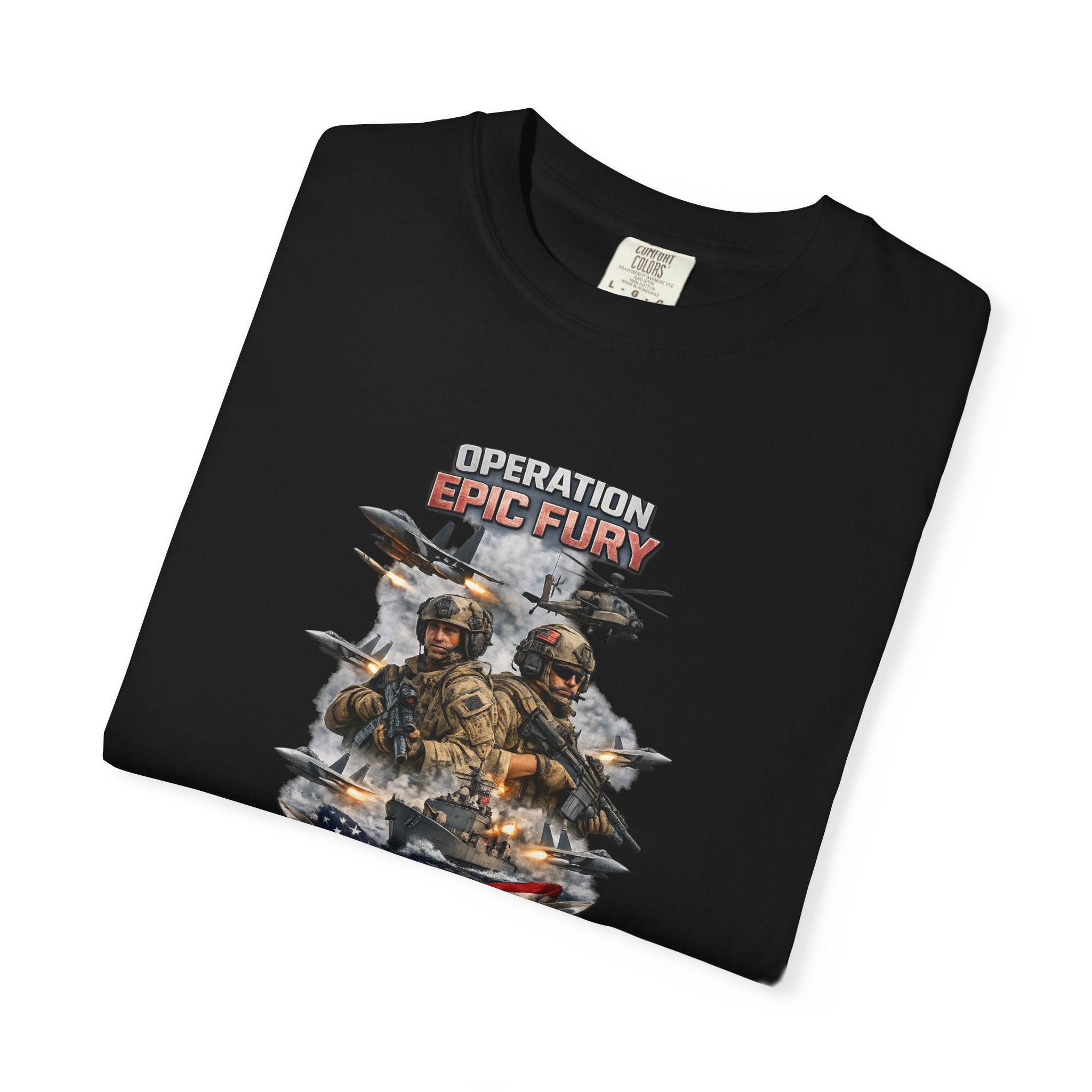 Operation Epic Fury Peace Through Strength Tee Patriotic Military Power Shirt 7 colors 100% cotton
