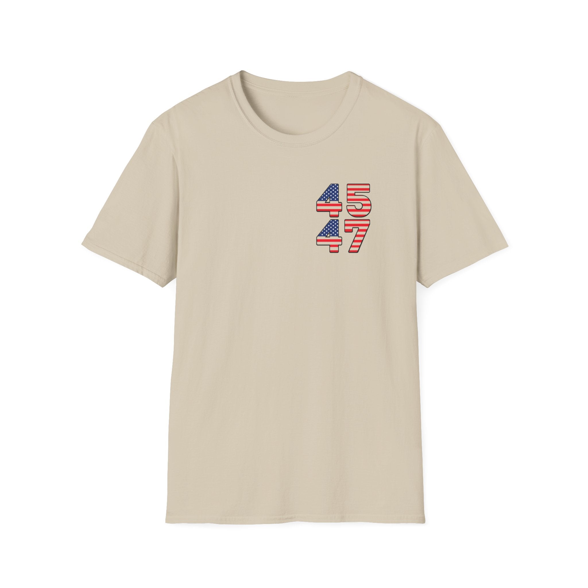 Patriotic 45 47 T-Shirt USA Flag American Pride Tee Fourth of July Shirt Gift for Republican Patriot 7 colors 100% cotton