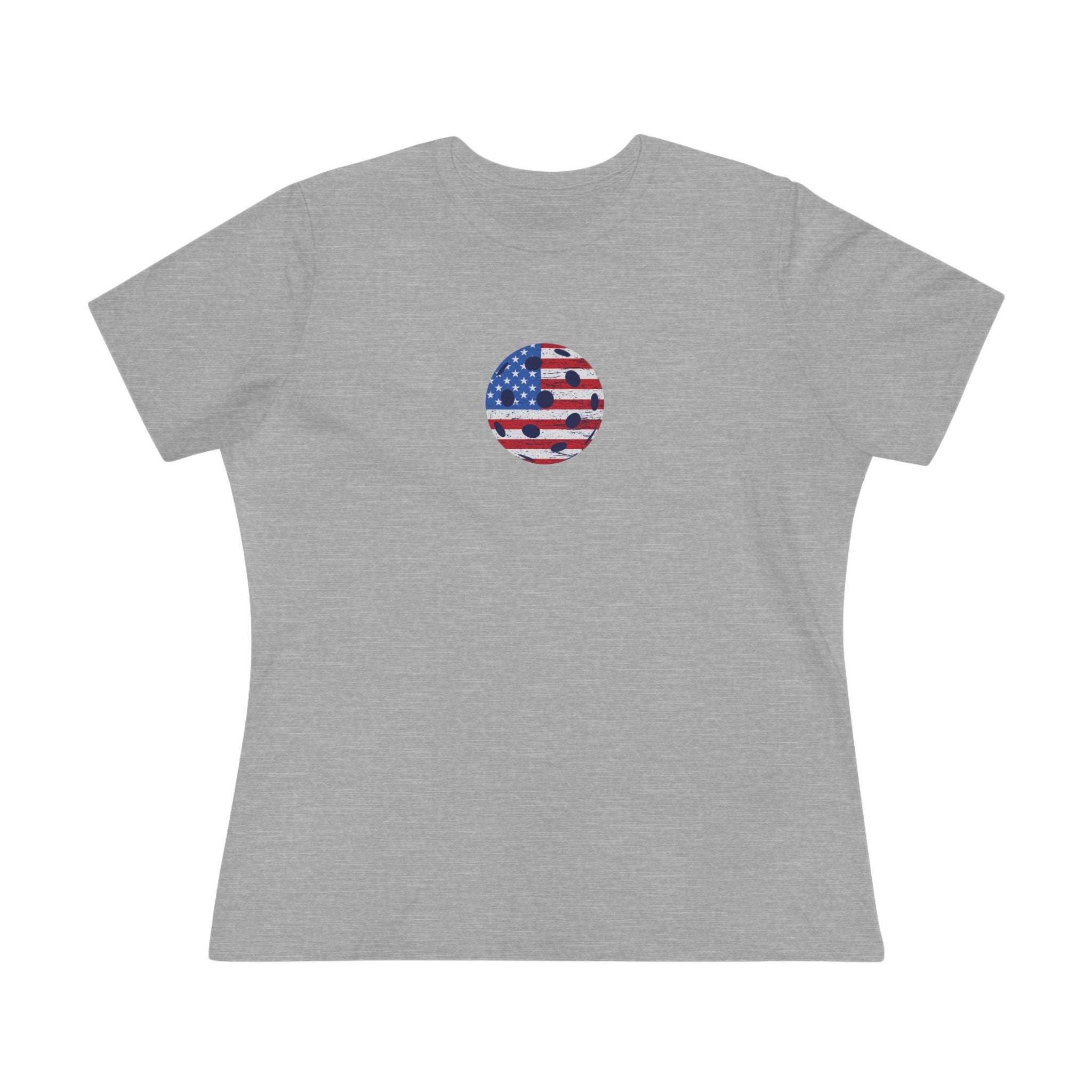 Women's Pickleball Tee Patriotic Pickleball Shirt Pickleball Lover Gift Court Sport Women Shirt 5 colors 100% cotton